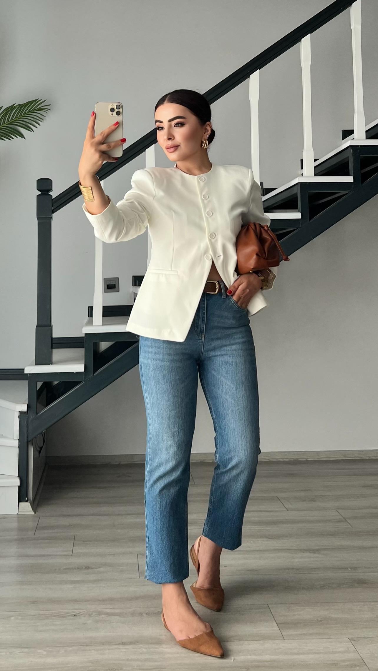 White Premium Padded Brand Model Jacket