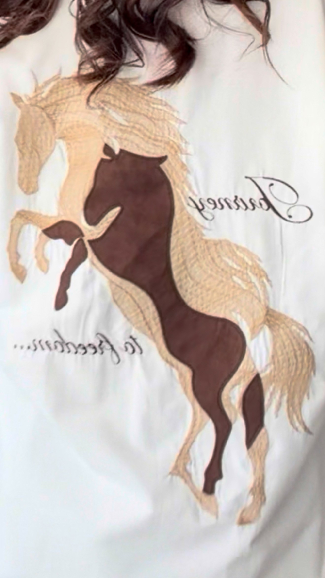 White Oversized Design Poplin Shirt with Back Embroidery