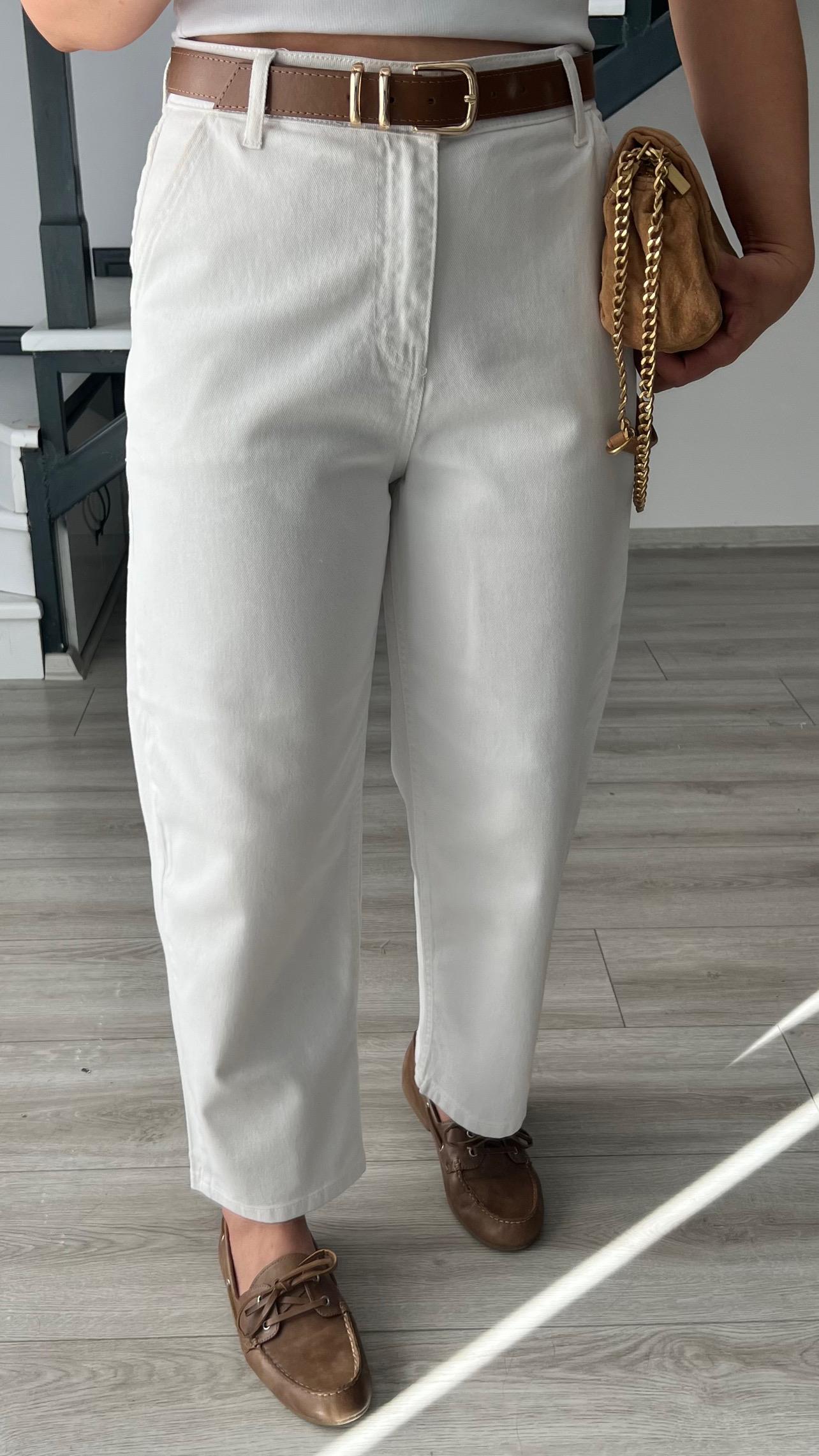 Beyaz Skater Mom Jean