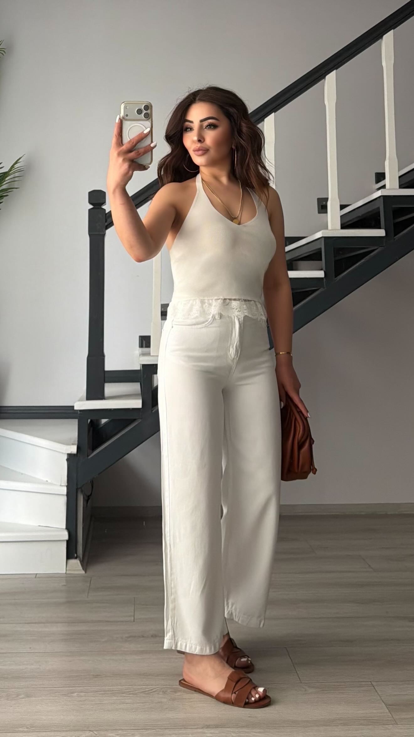 White Tencel Culotte Pants