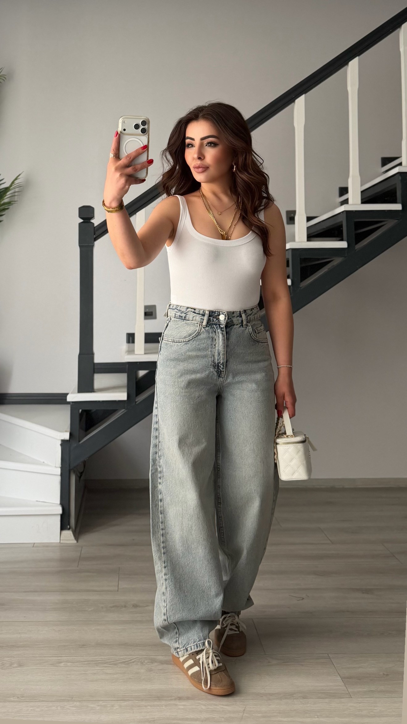 White U-Neck Ribbed Bodysuit