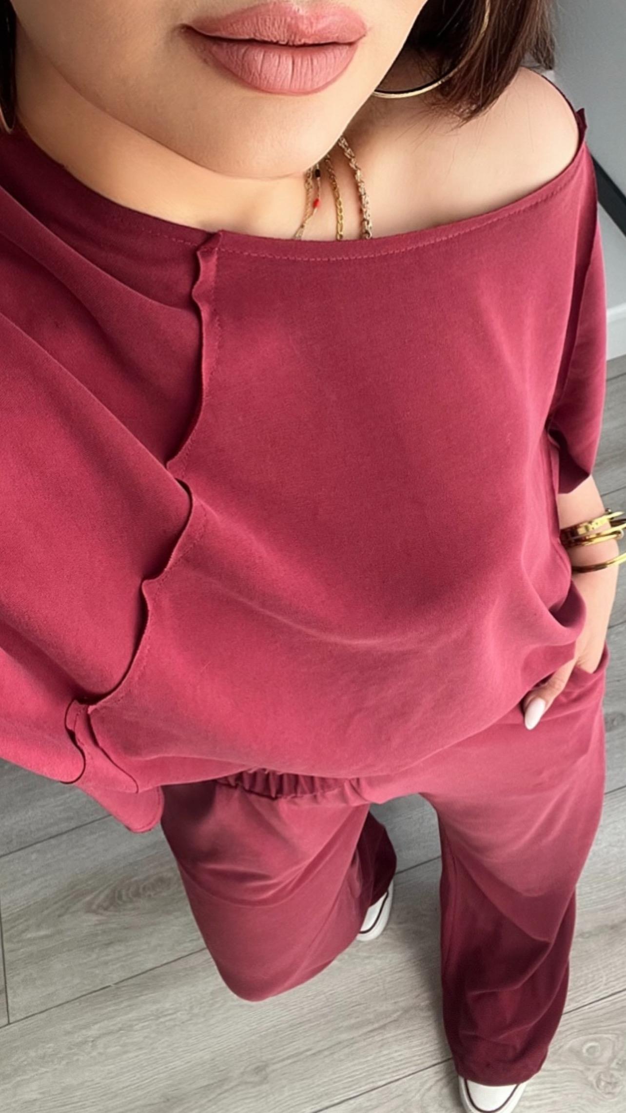 Burgundy Original Brand Modal Suit