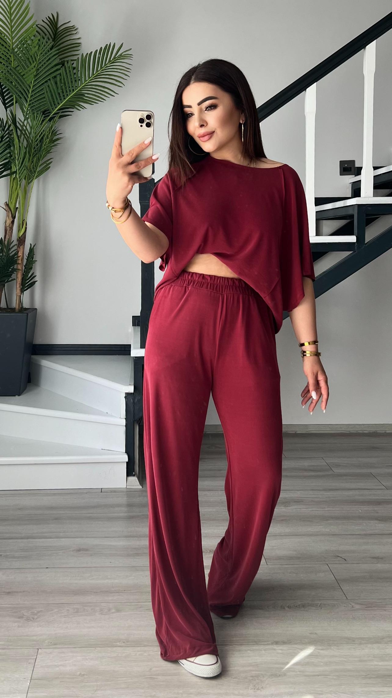 Burgundy Original Brand Modal Suit