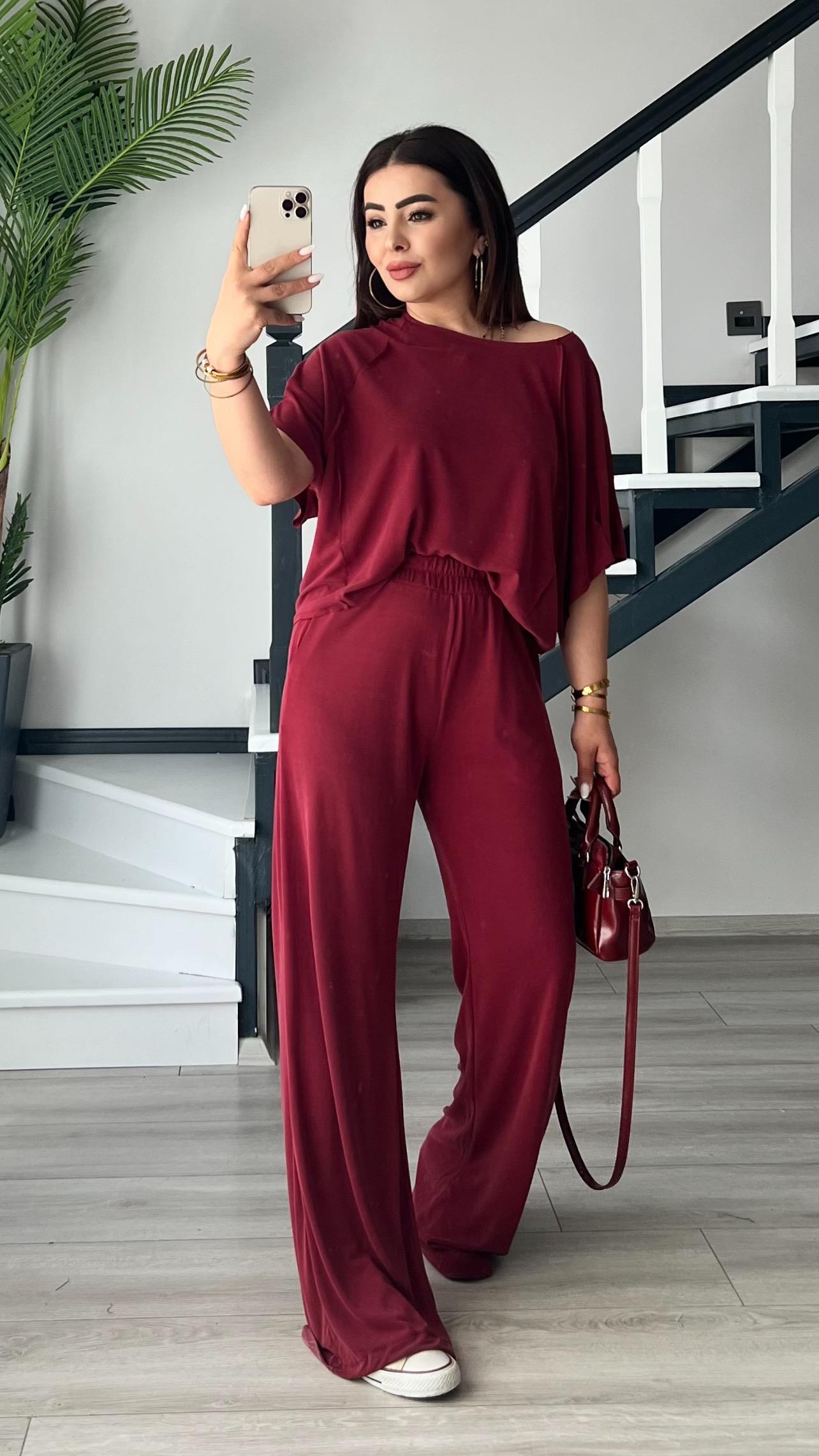 Burgundy Original Brand Modal Suit