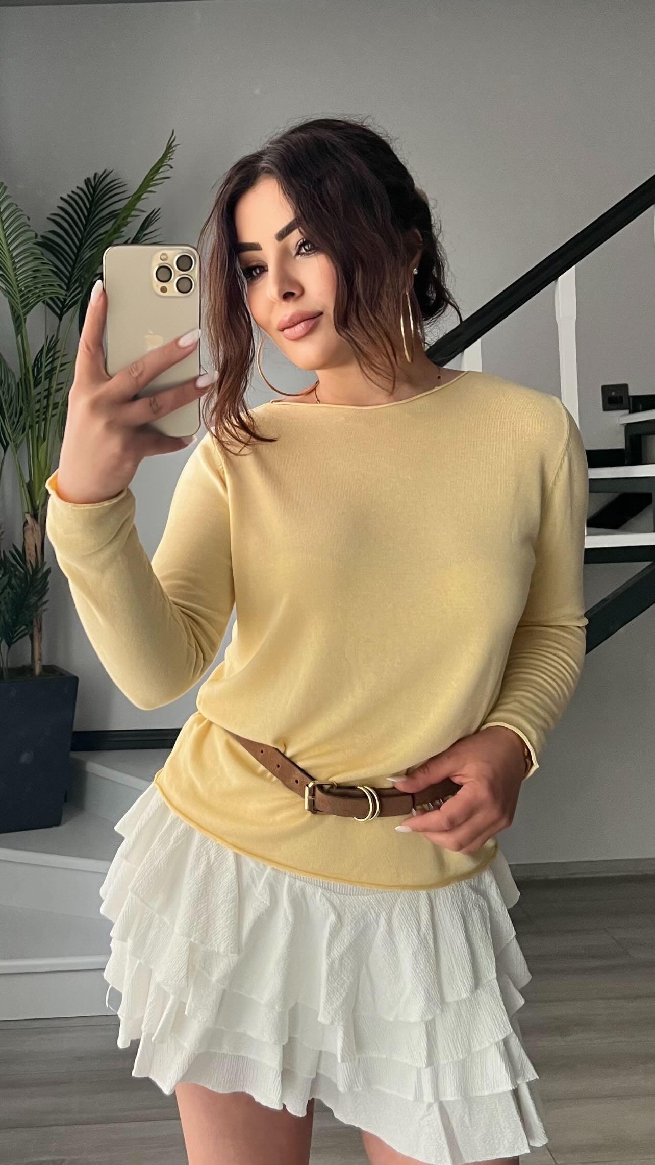 Butter Yellow Merserize Bluz