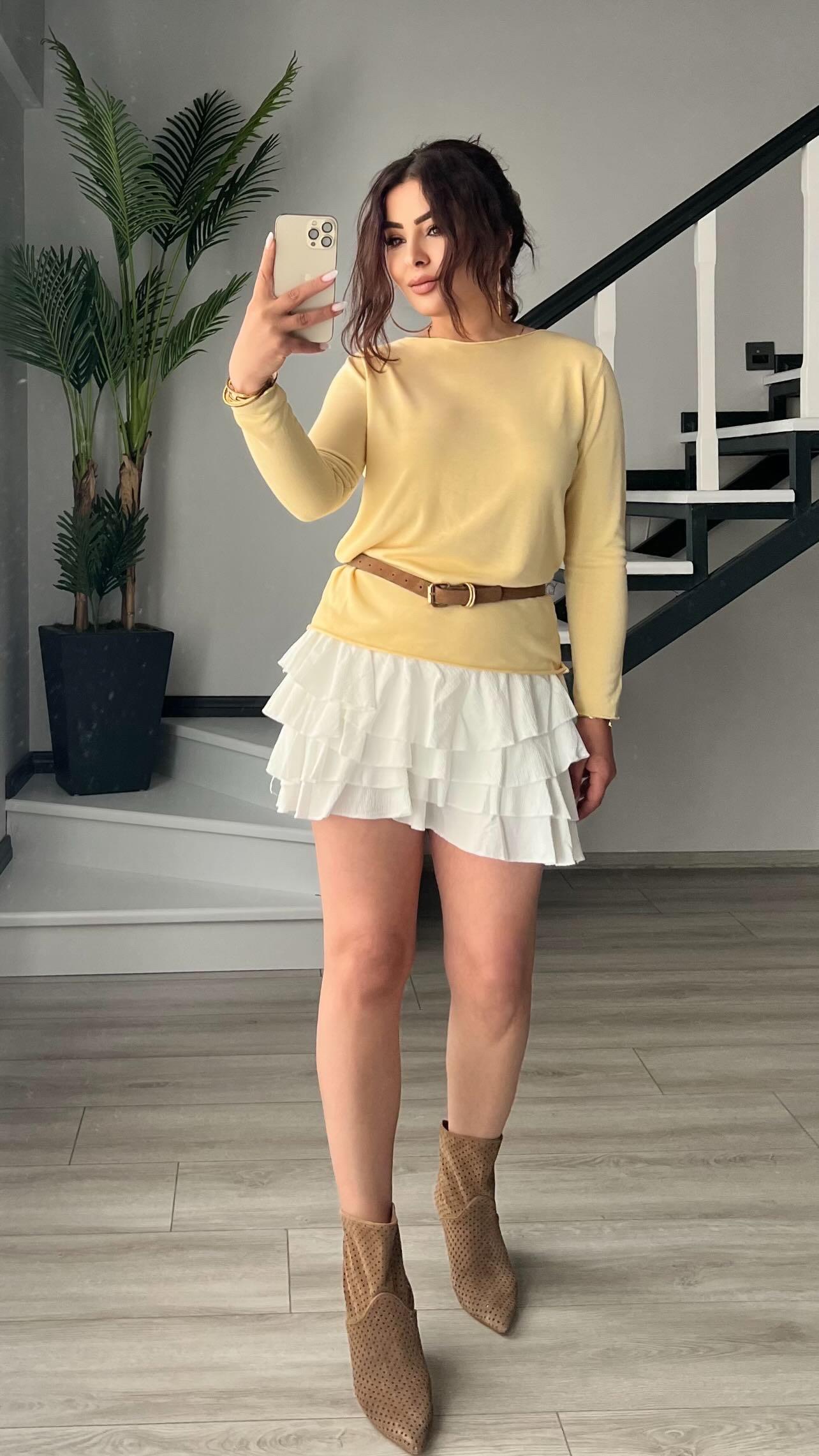 Butter Yellow Merserize Bluz