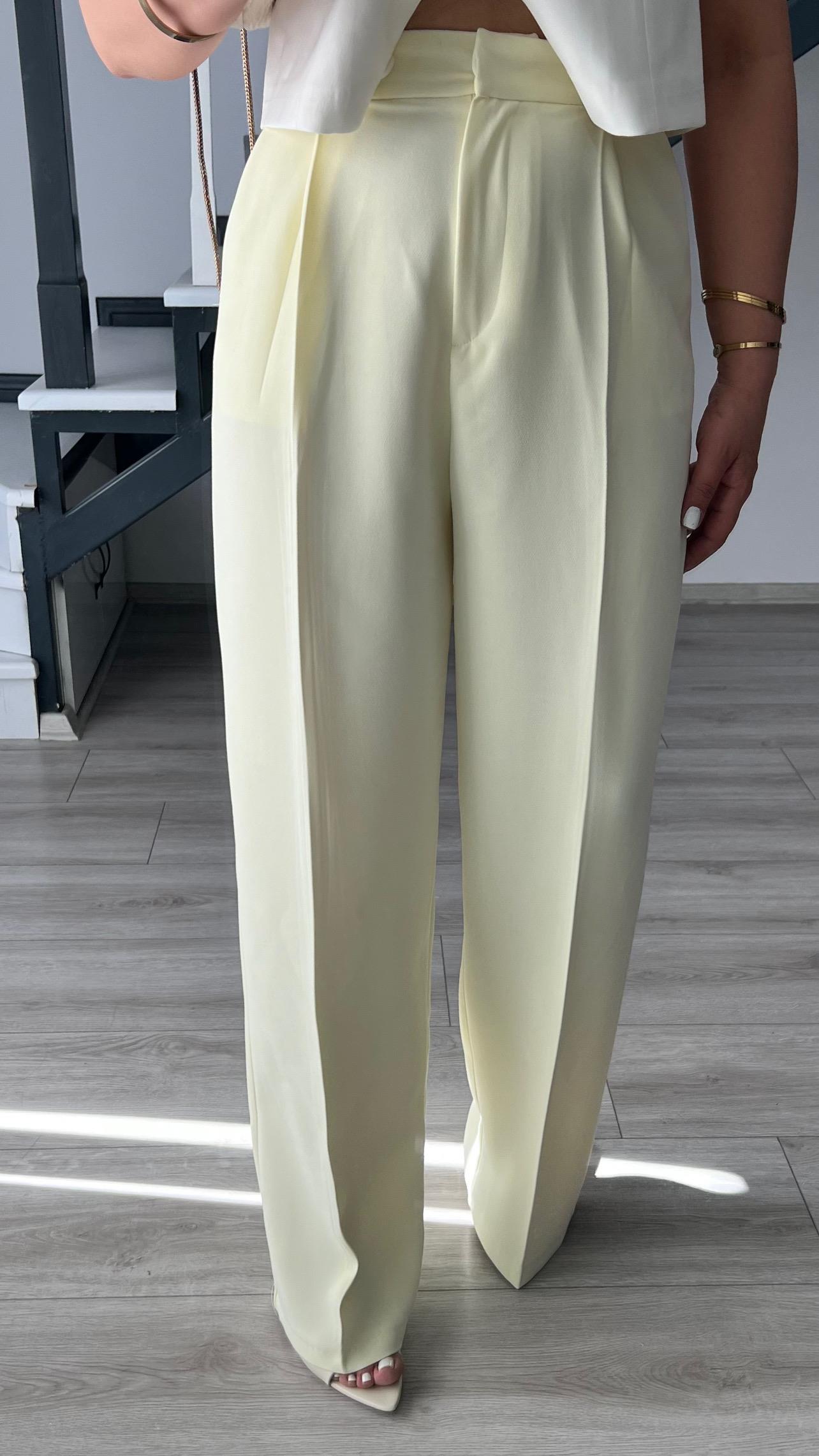 Butter Yellow Premium Palazzo Pantolon
