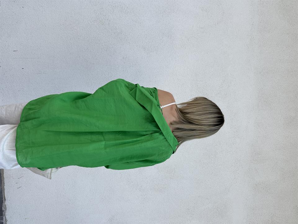 Grass Green Oversize Tencel Shirt