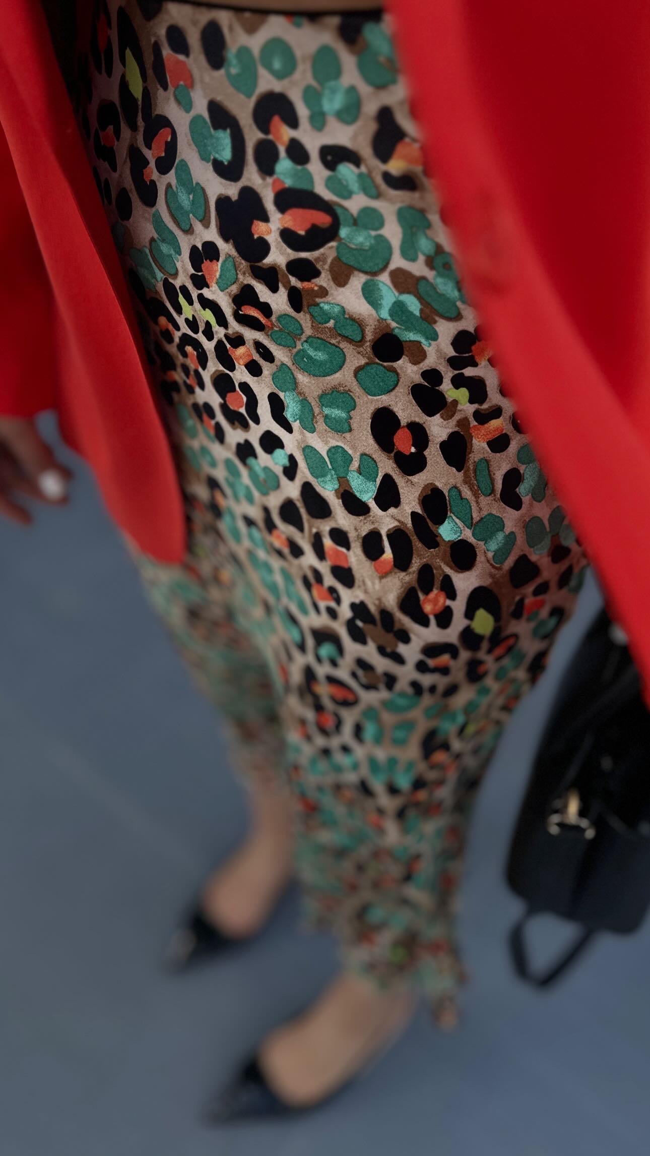 Patterned Satin Skirt