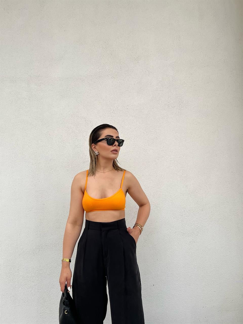 Dilvin Orange Supportive Bralet