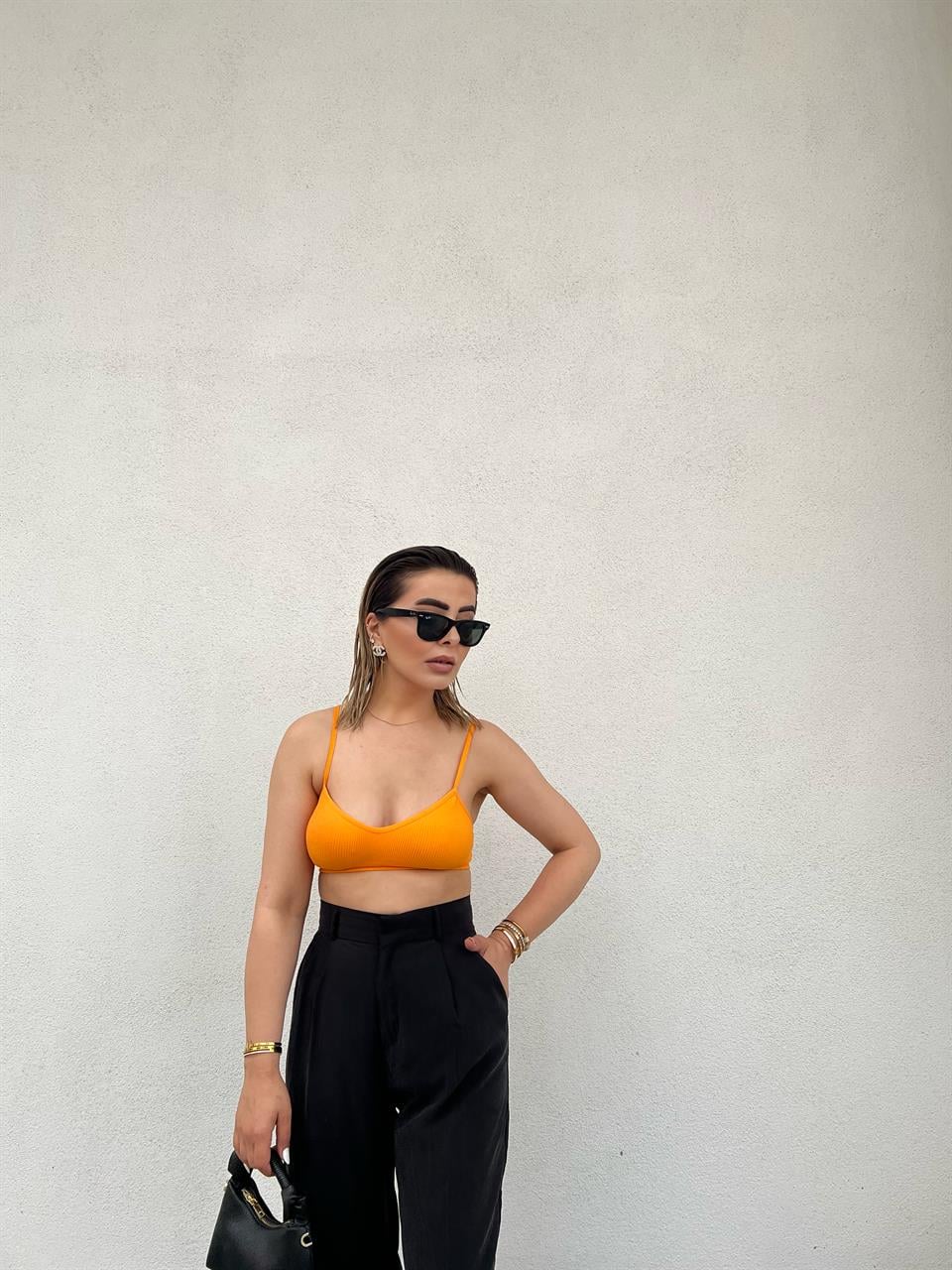 Dilvin Orange Supportive Bralet