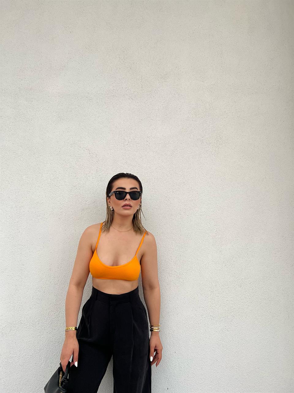 Dilvin Orange Supportive Bralet