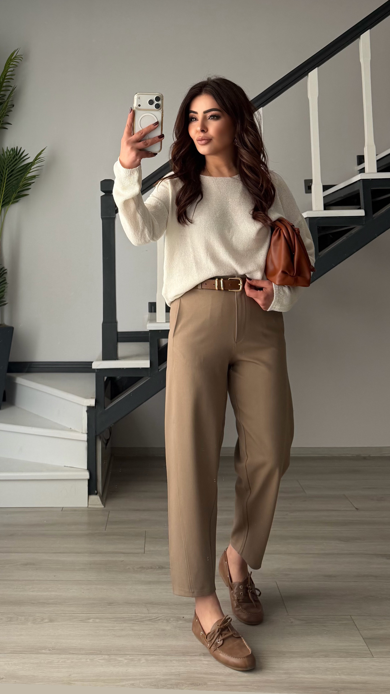 Ecru Boat Neck Mercerized Blouse