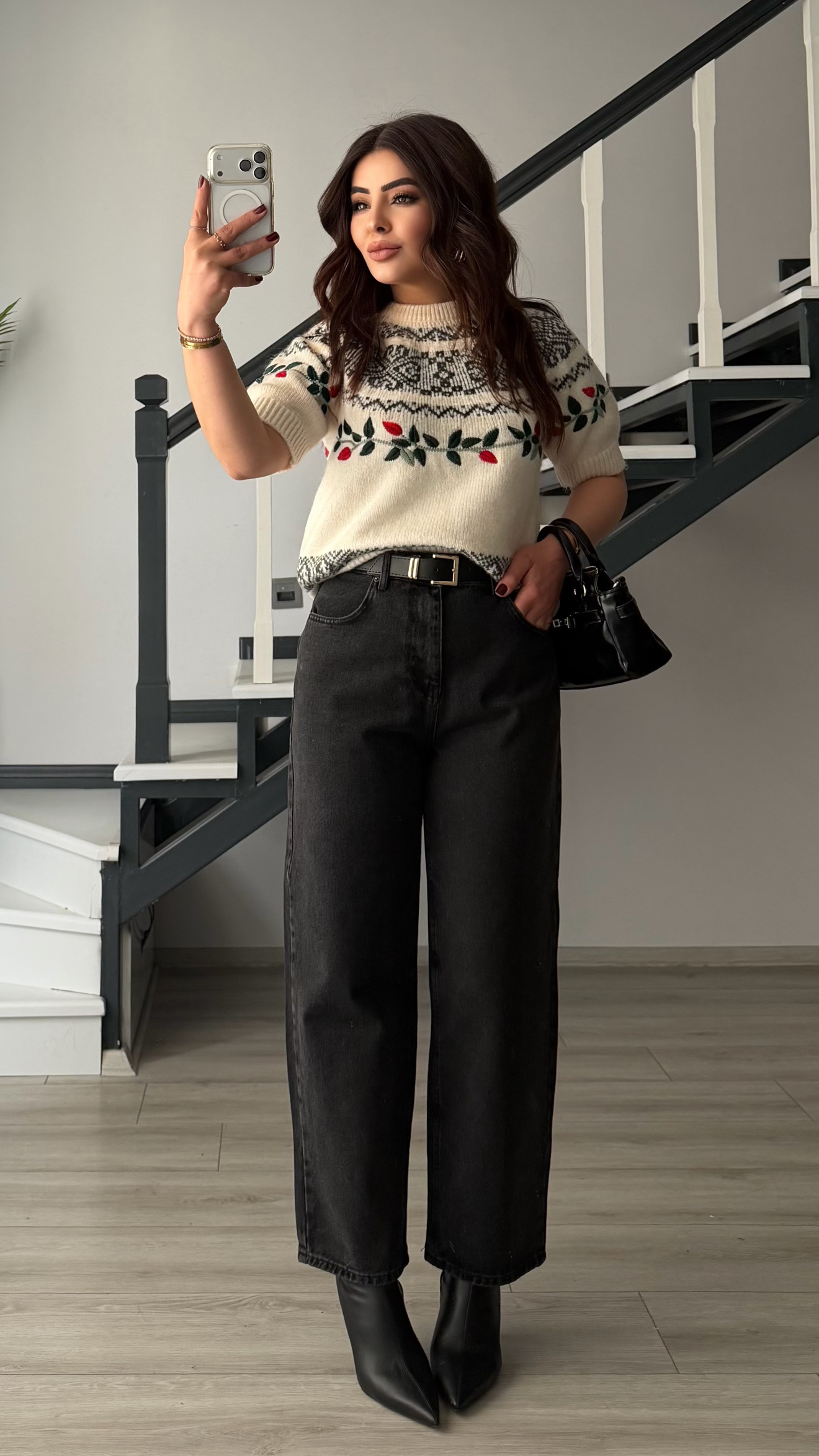Füme Kemerli Skater Jean