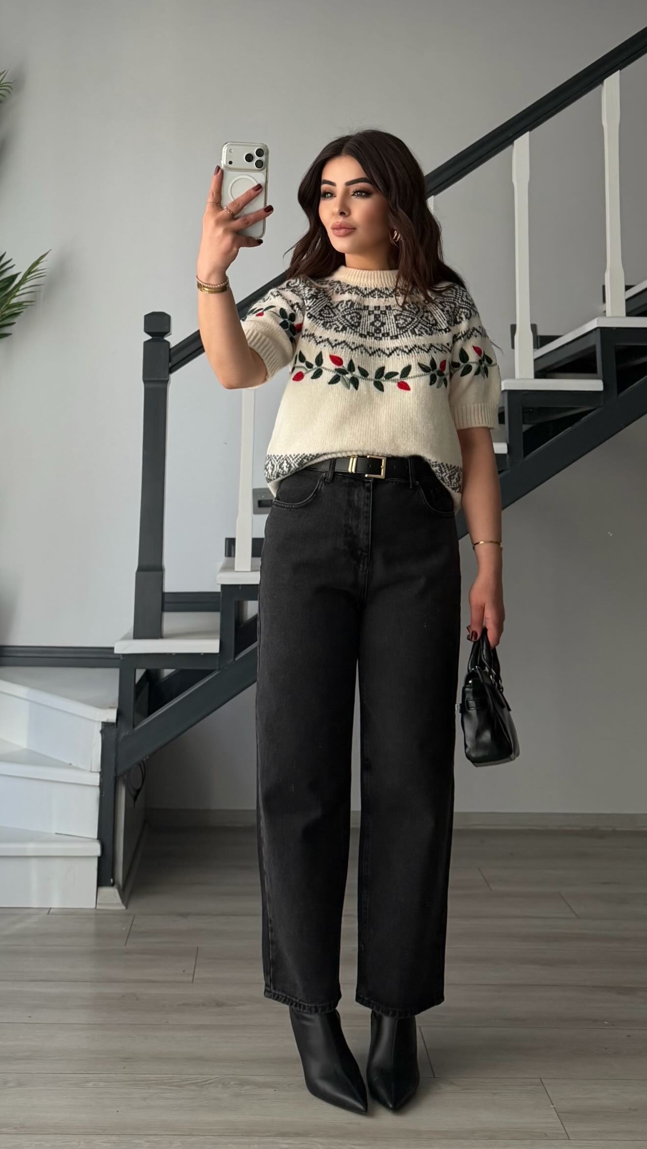 Füme Kemerli Skater Jean
