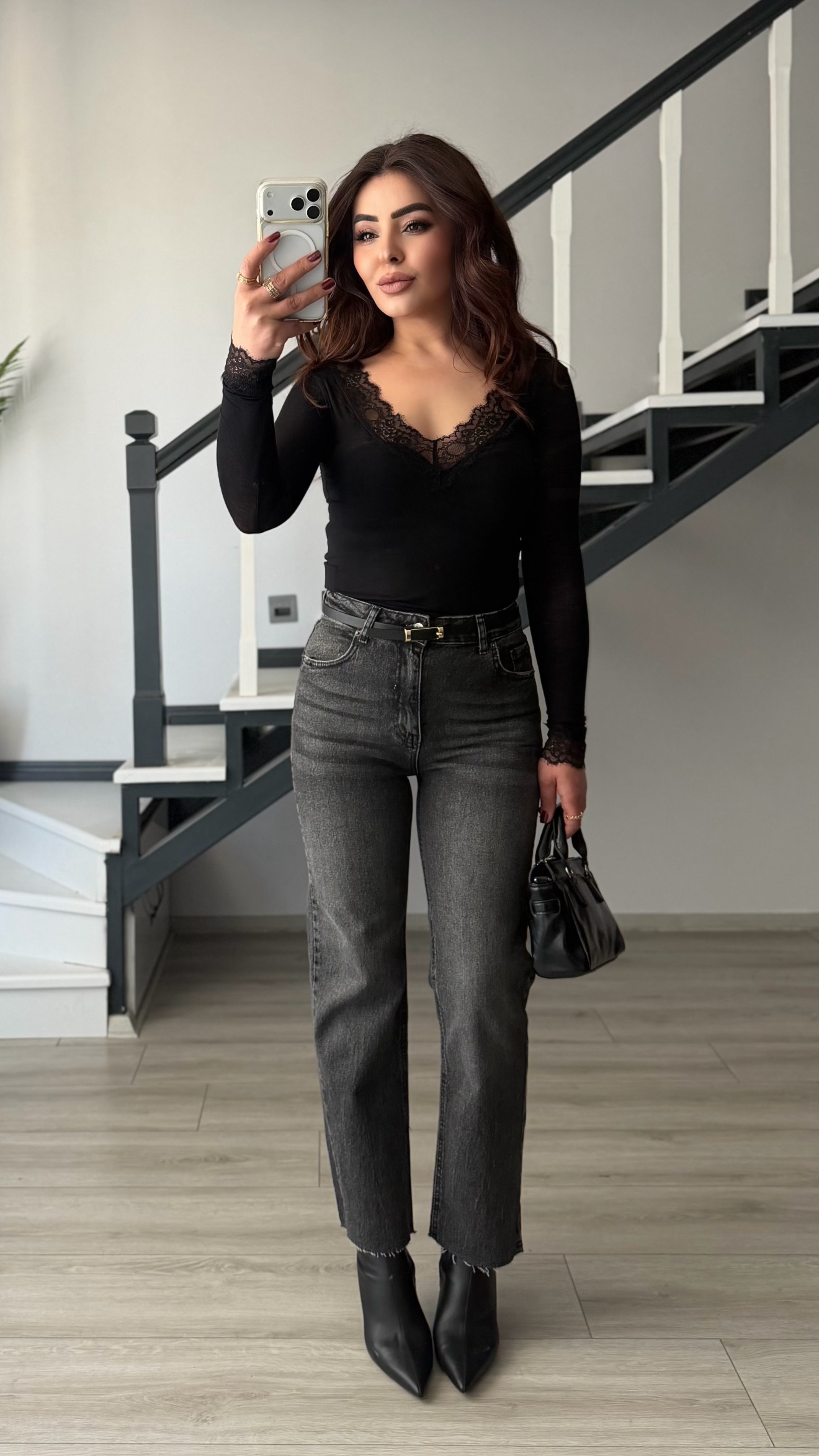 Füme Likralı Boy Fit Jean