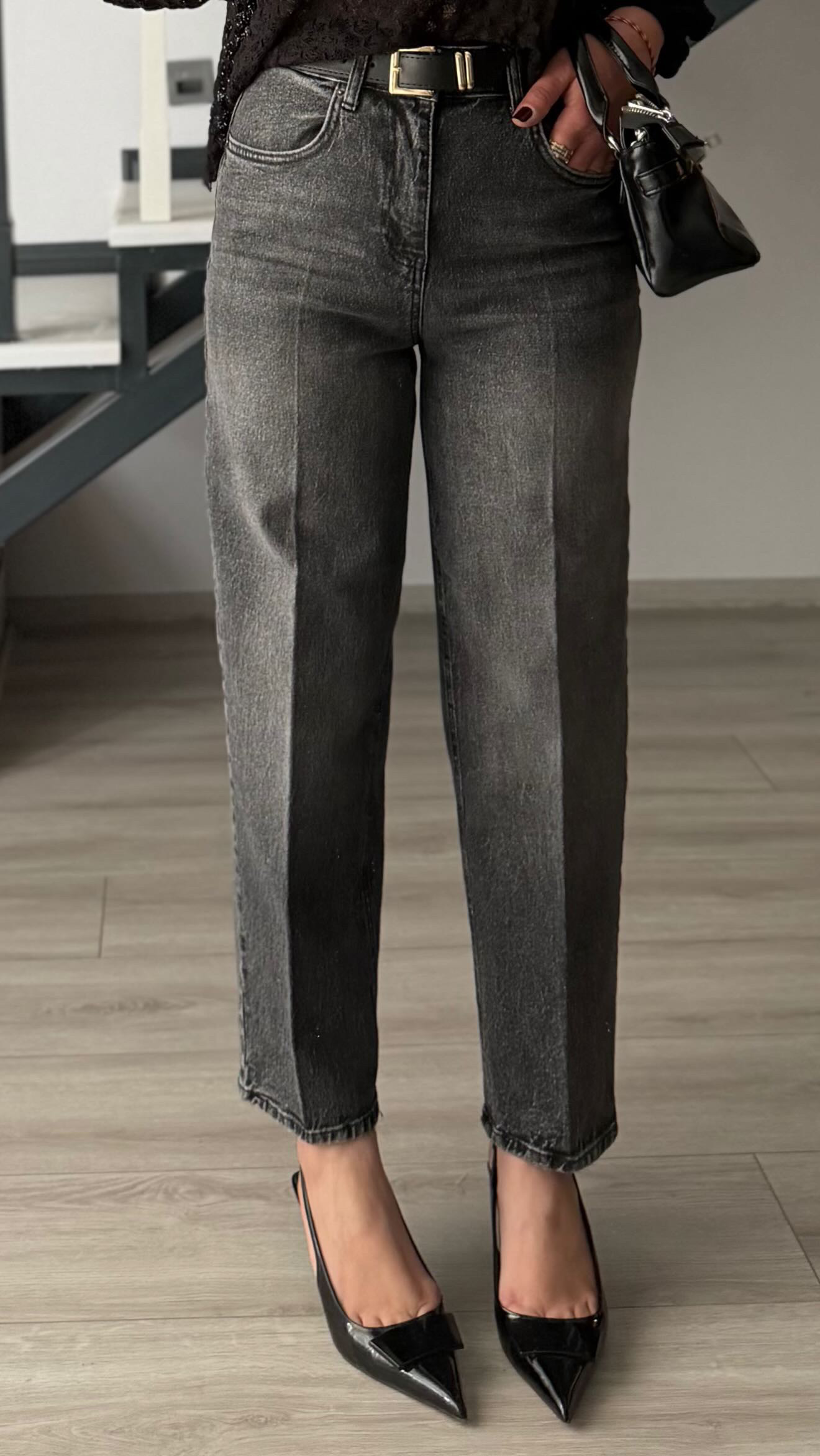 Belted Skater Jeans