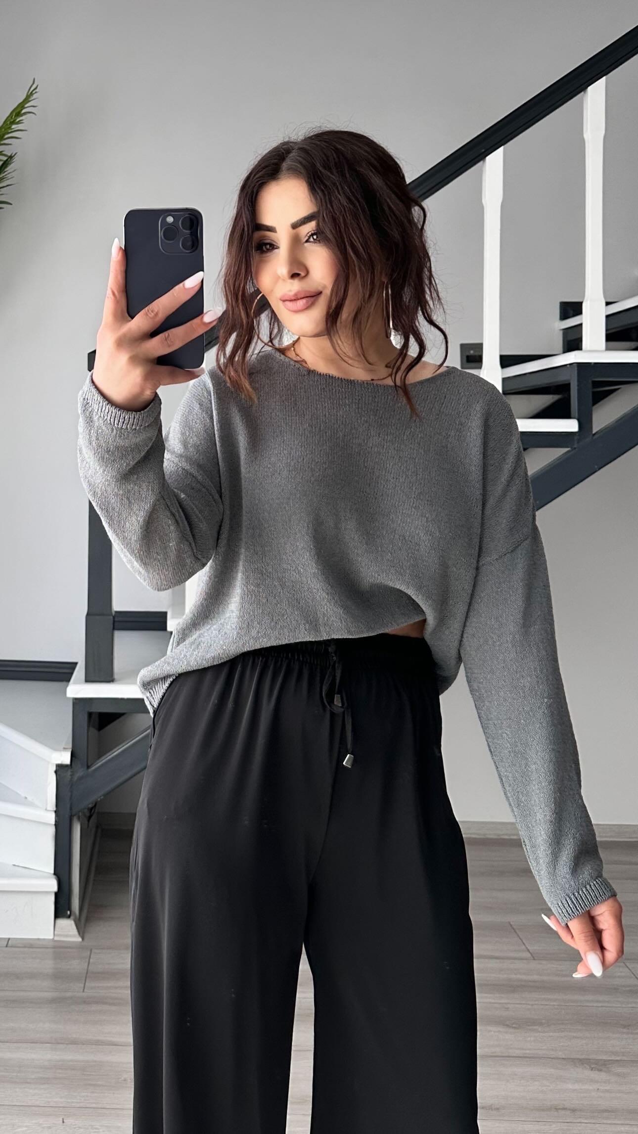 Grey Mercerized Blouse