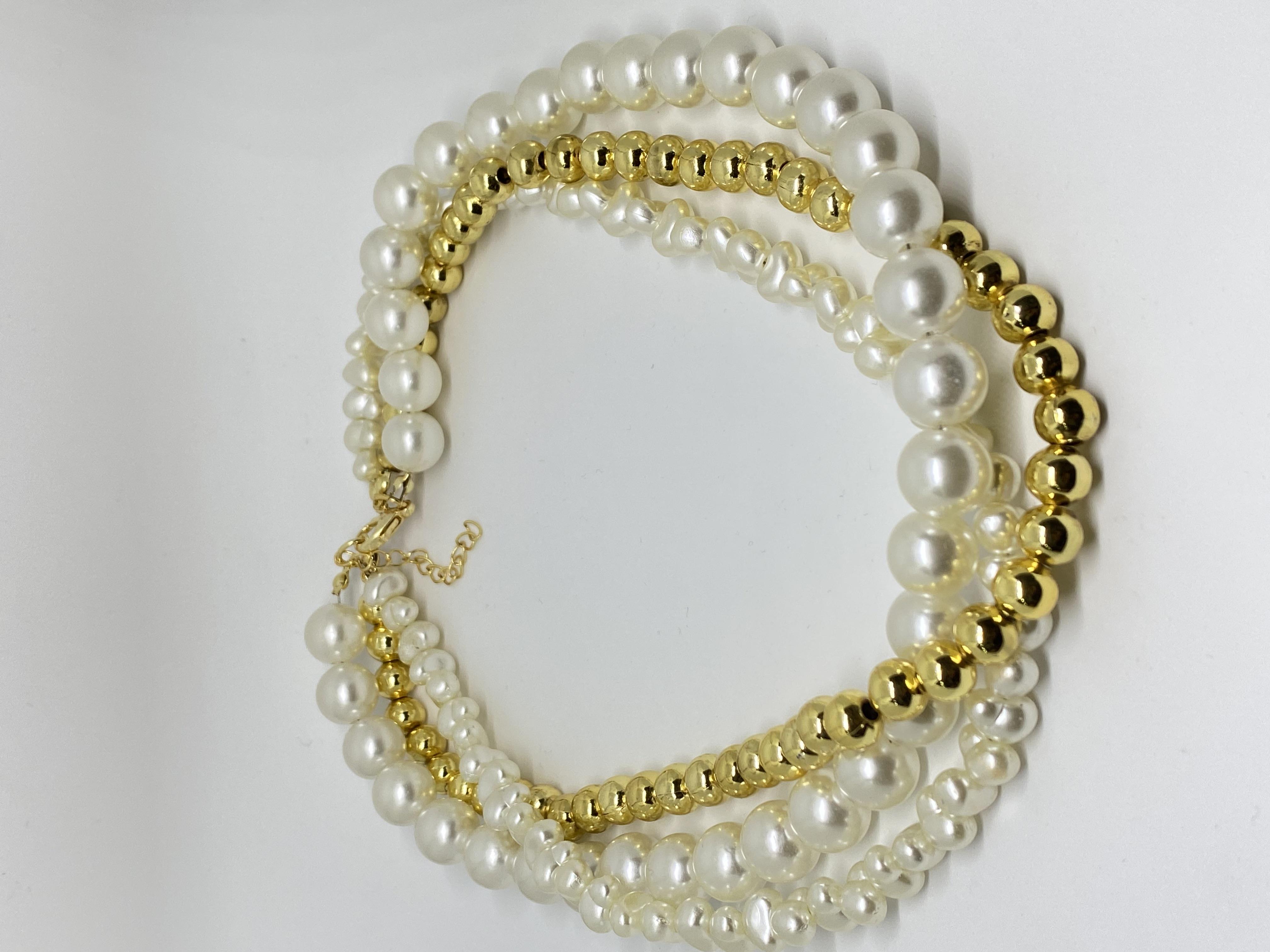 İnci & Gold Çoklu Kolye 