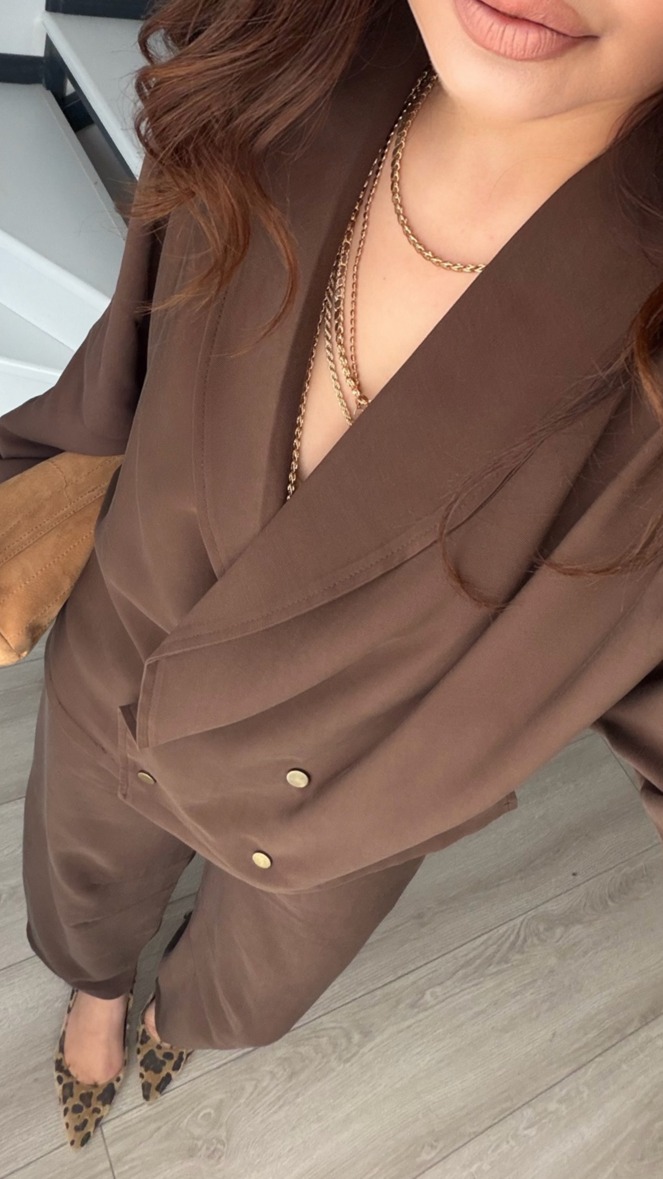 Kahve Premium Double Tencl Kumaş Takım