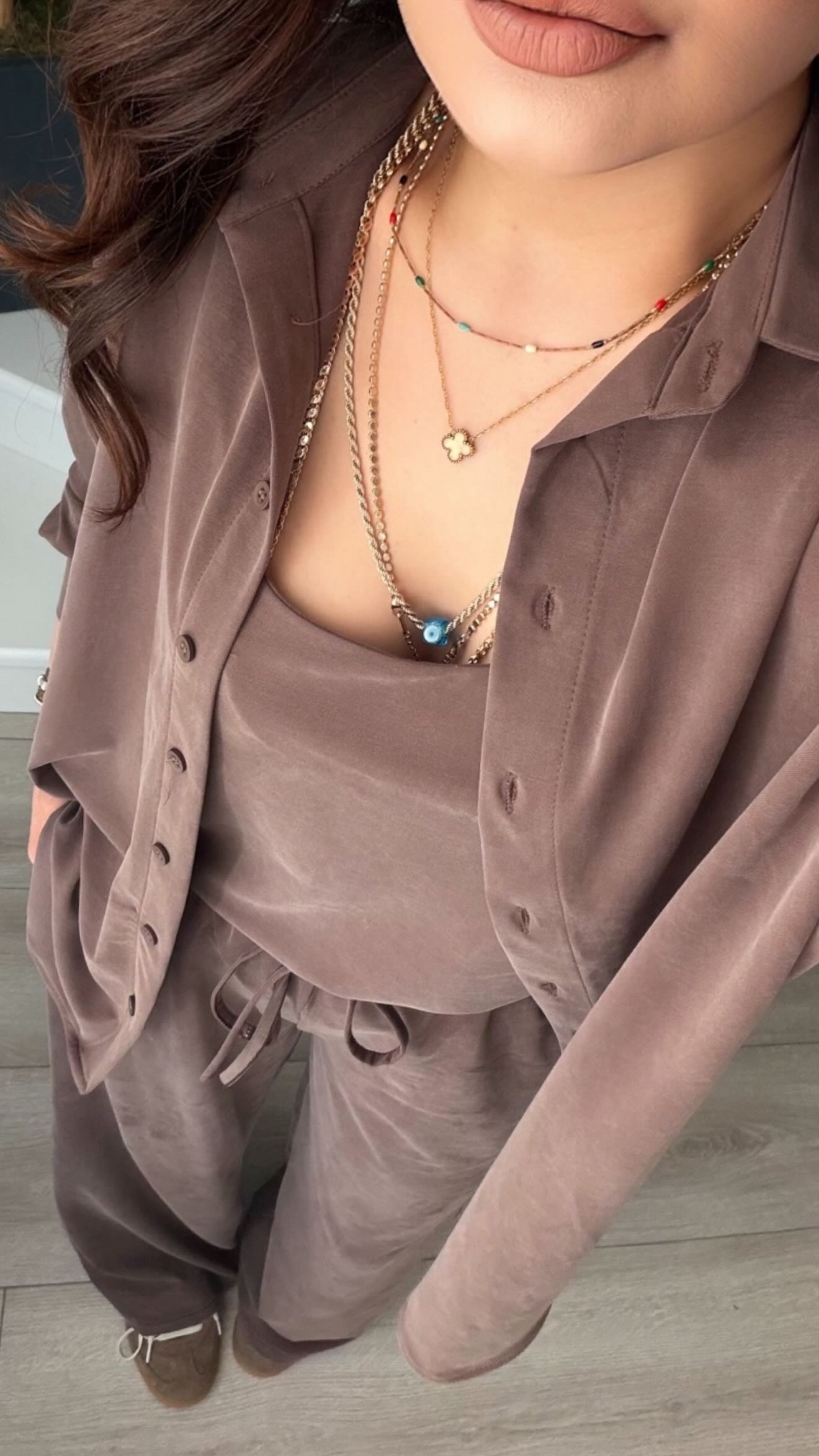 Kahve Premium Modal 3lü Takım