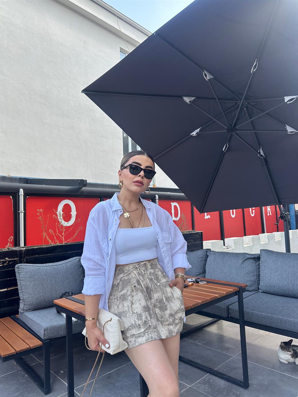 Camouflage Pattern Cargo Pocket Mini Skirt