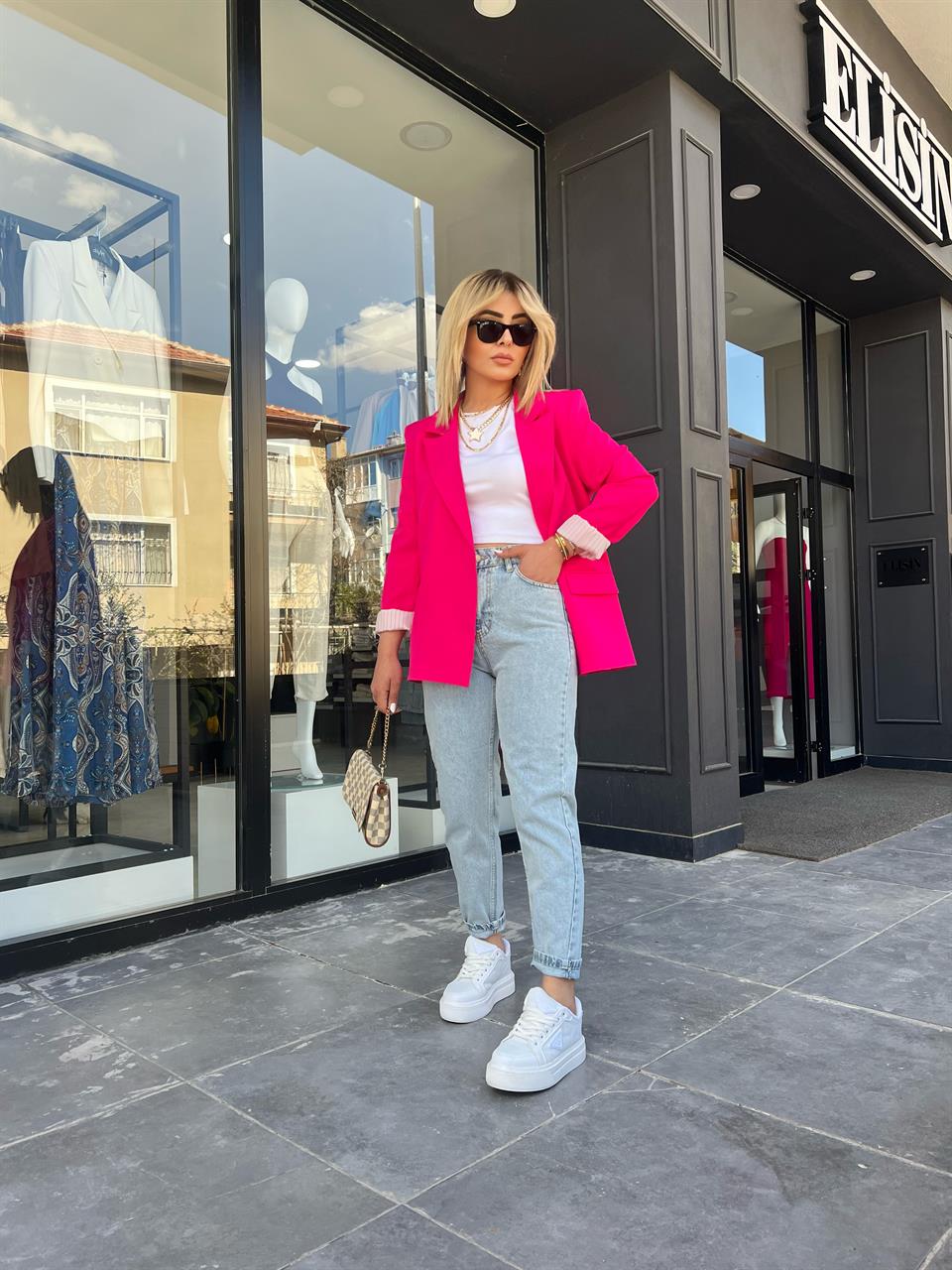 Kar Yıkama Mom Fit Jean Pantolon