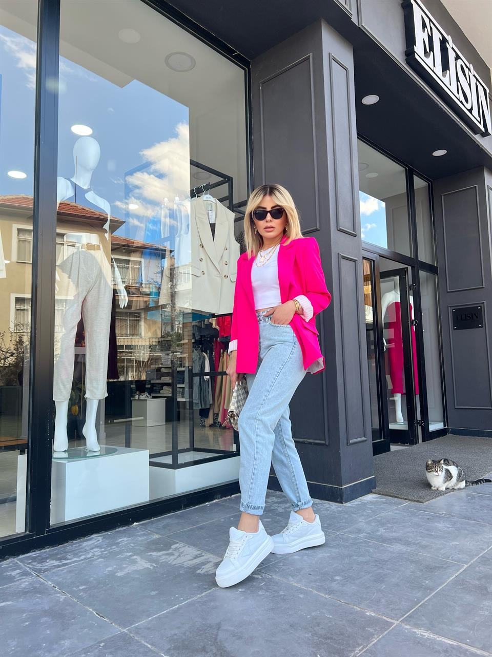 Kar Yıkama Mom Fit Jean Pantolon