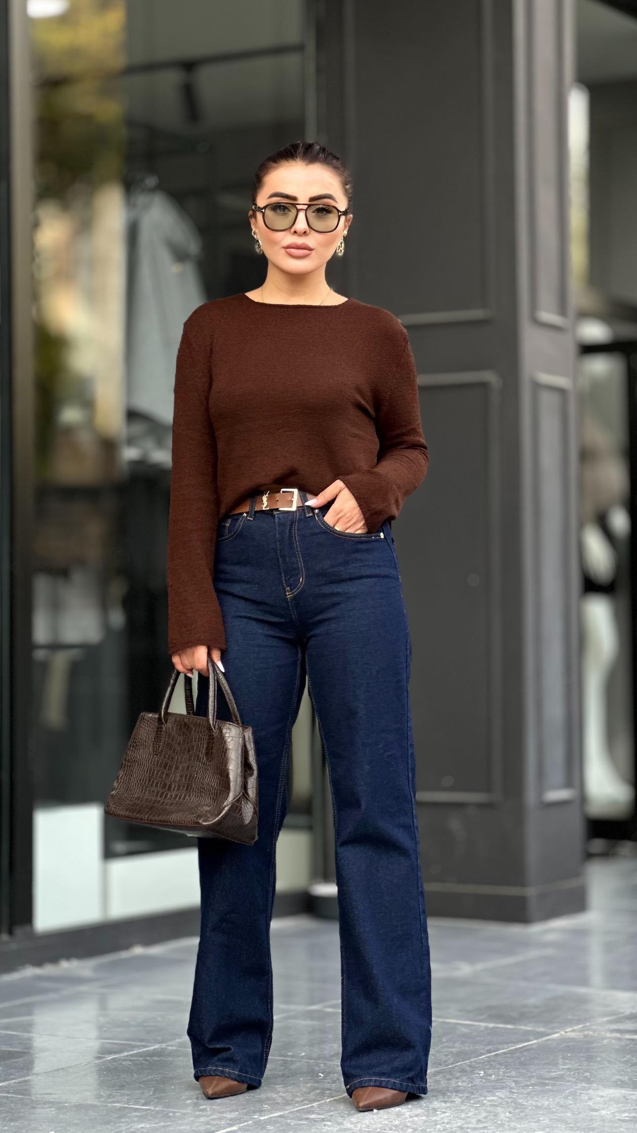 Koyu Lacivert Straight Jean 