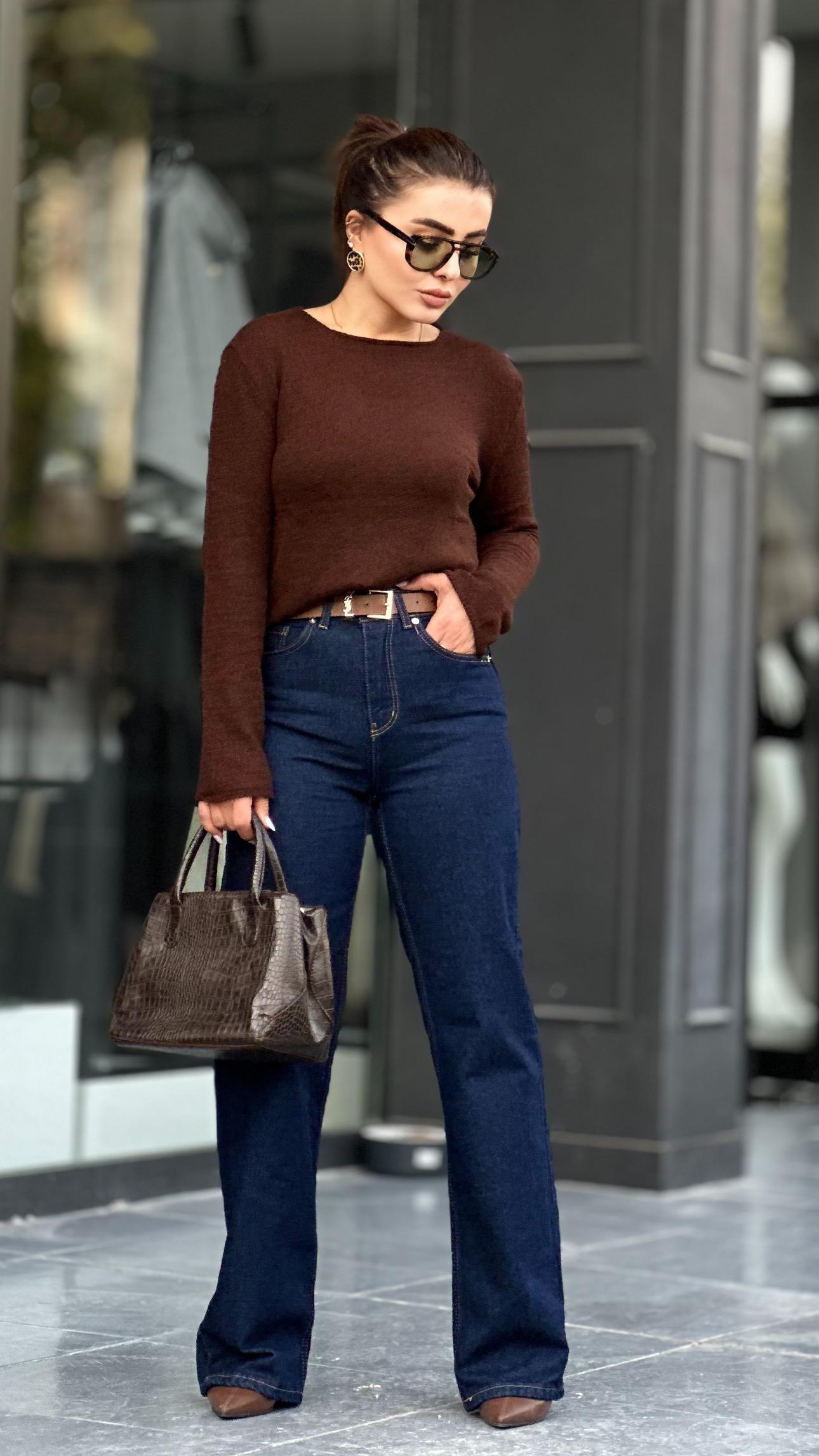 Koyu Lacivert Straight Jean 