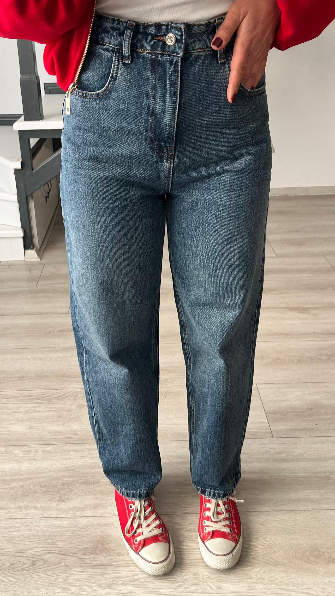 Koyu Mavi Skater Jean