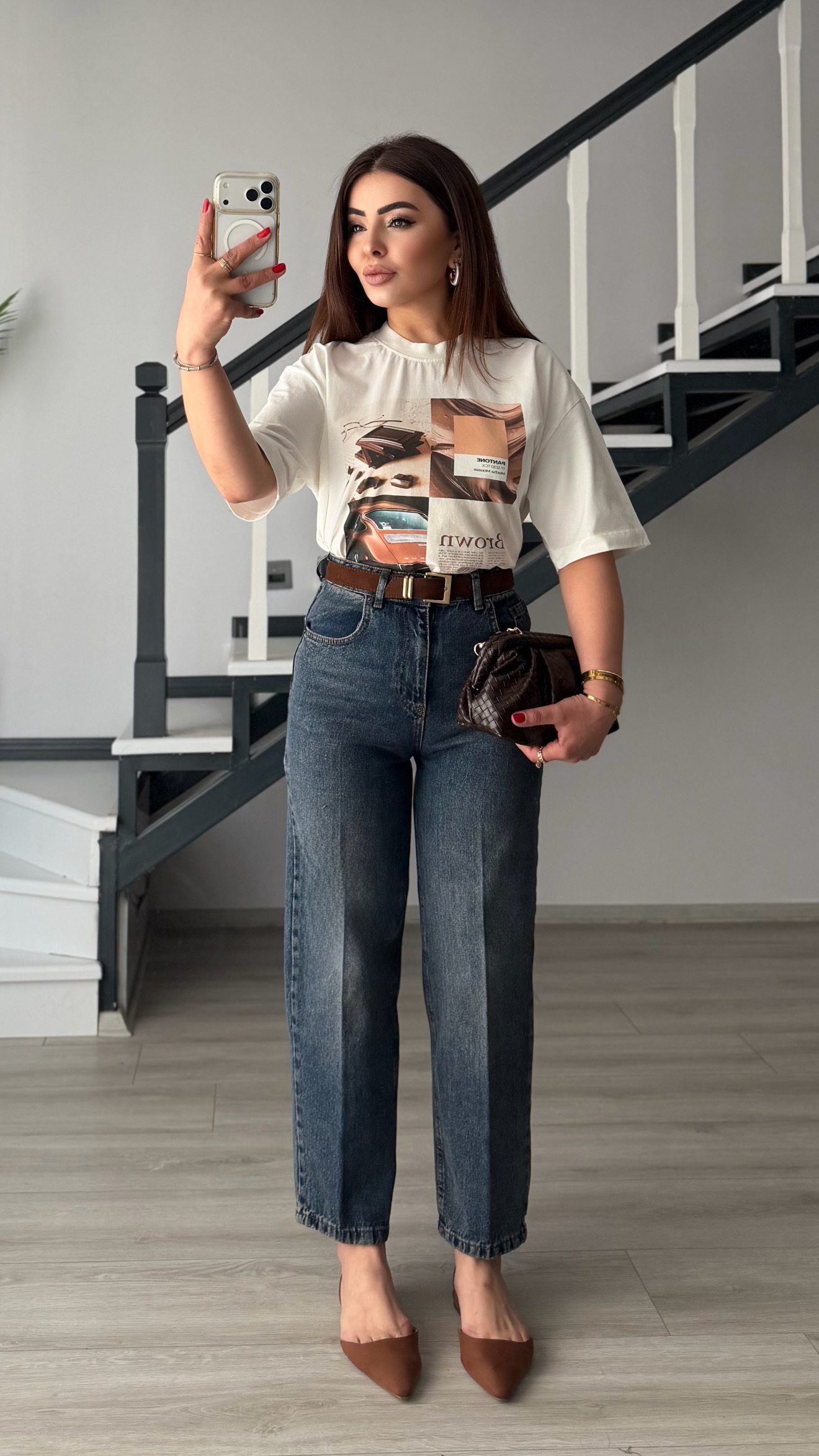 Dark Blue Skater Jeans with Suede Belt