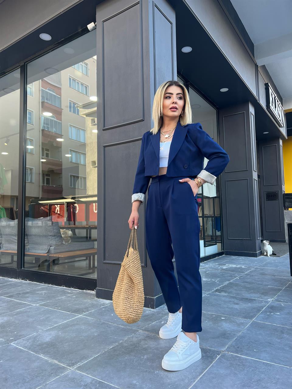 Navy Blue Jacket and Trousers Suit