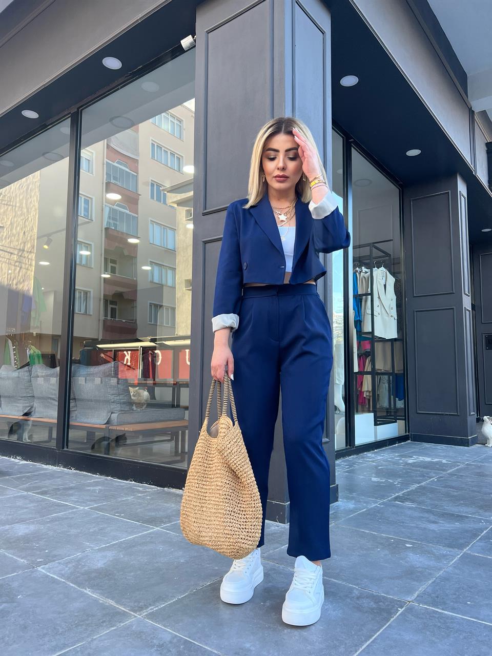 Navy Blue Jacket and Trousers Suit