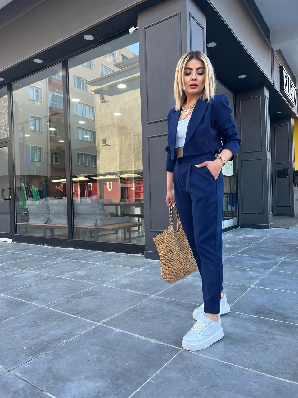 Navy Blue Jacket and Trousers Suit
