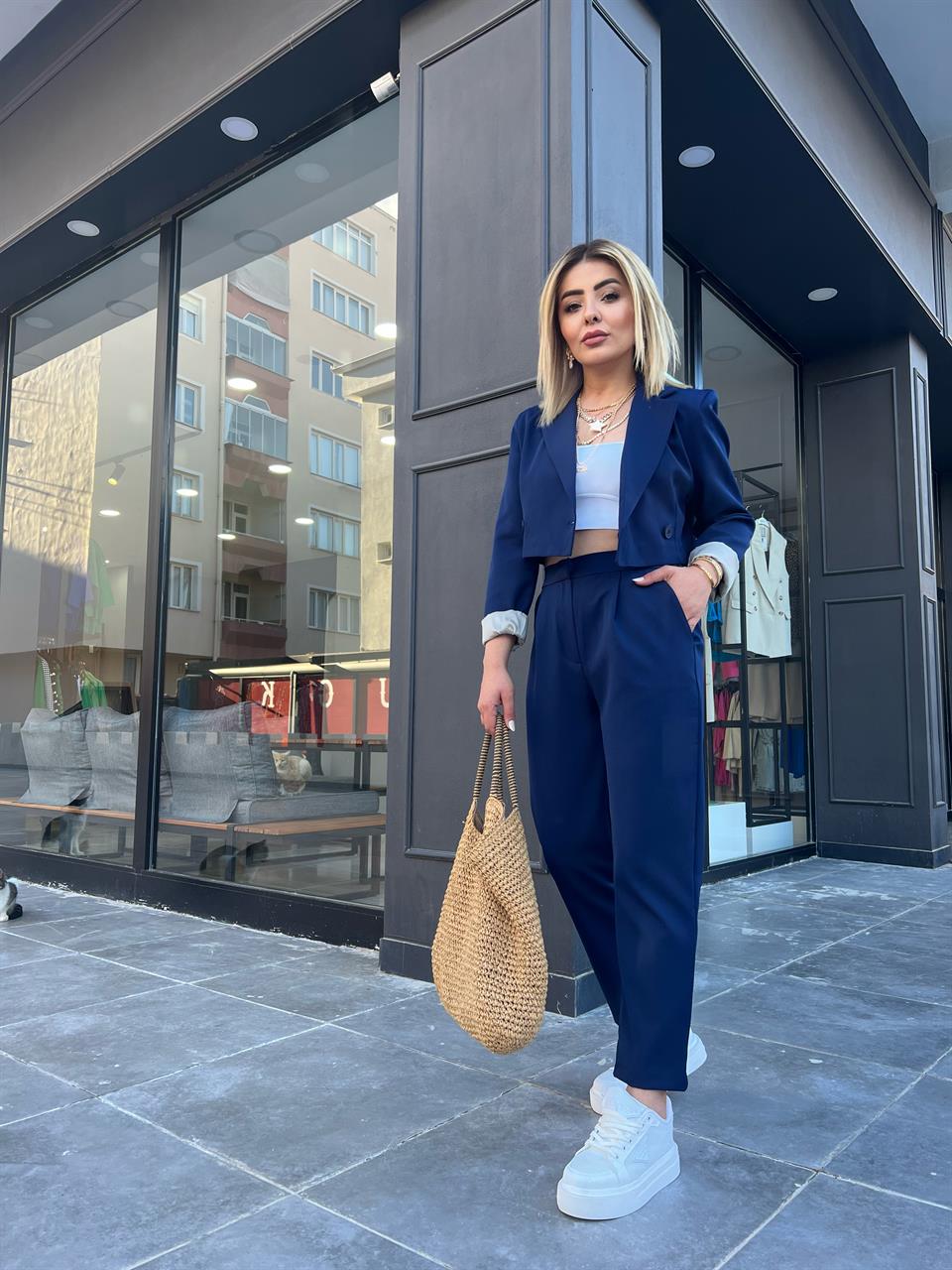 Navy Blue Jacket and Trousers Suit