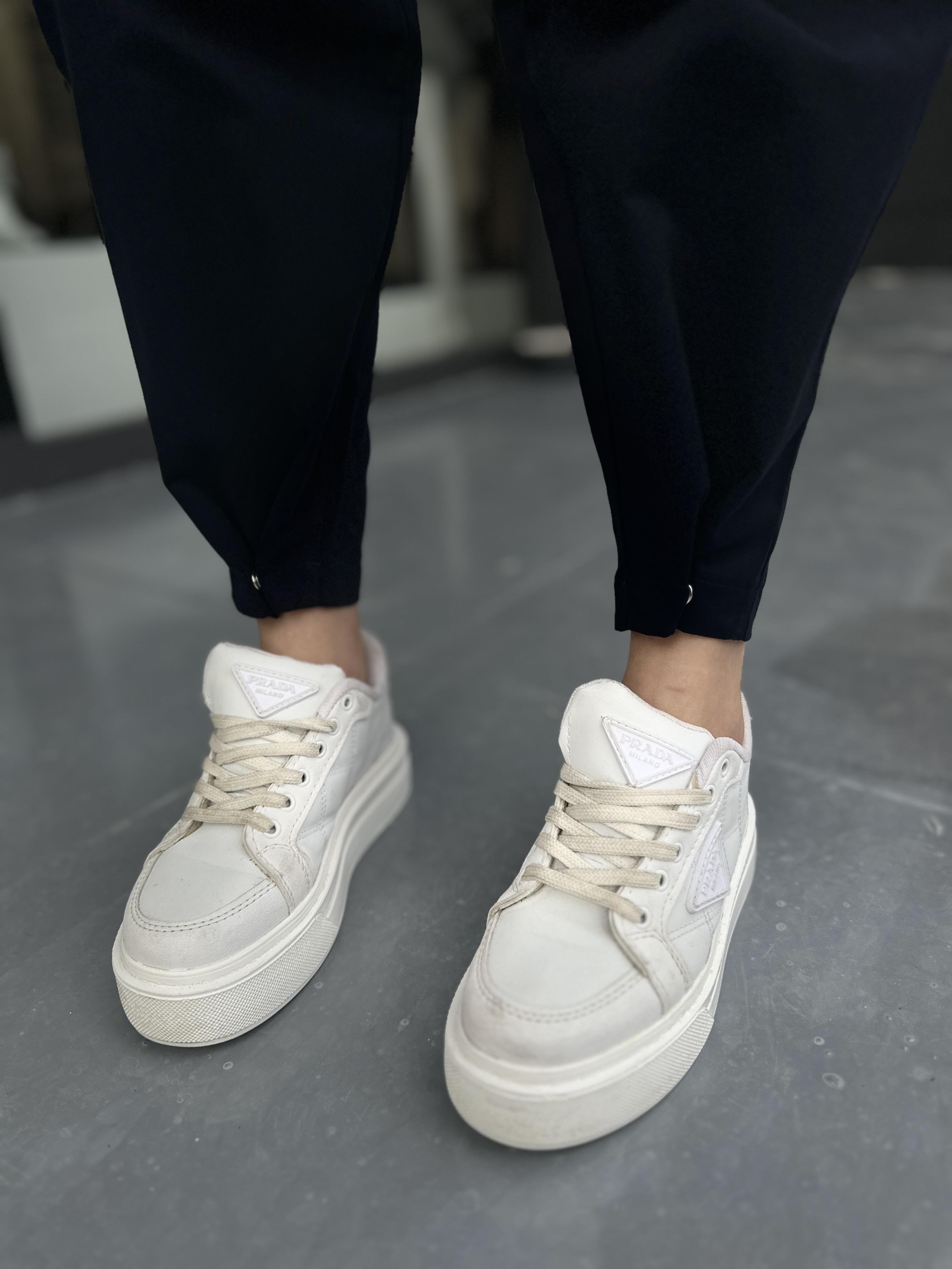 Lacivert Paça Çıtçıtlı Slouchy Pantolon