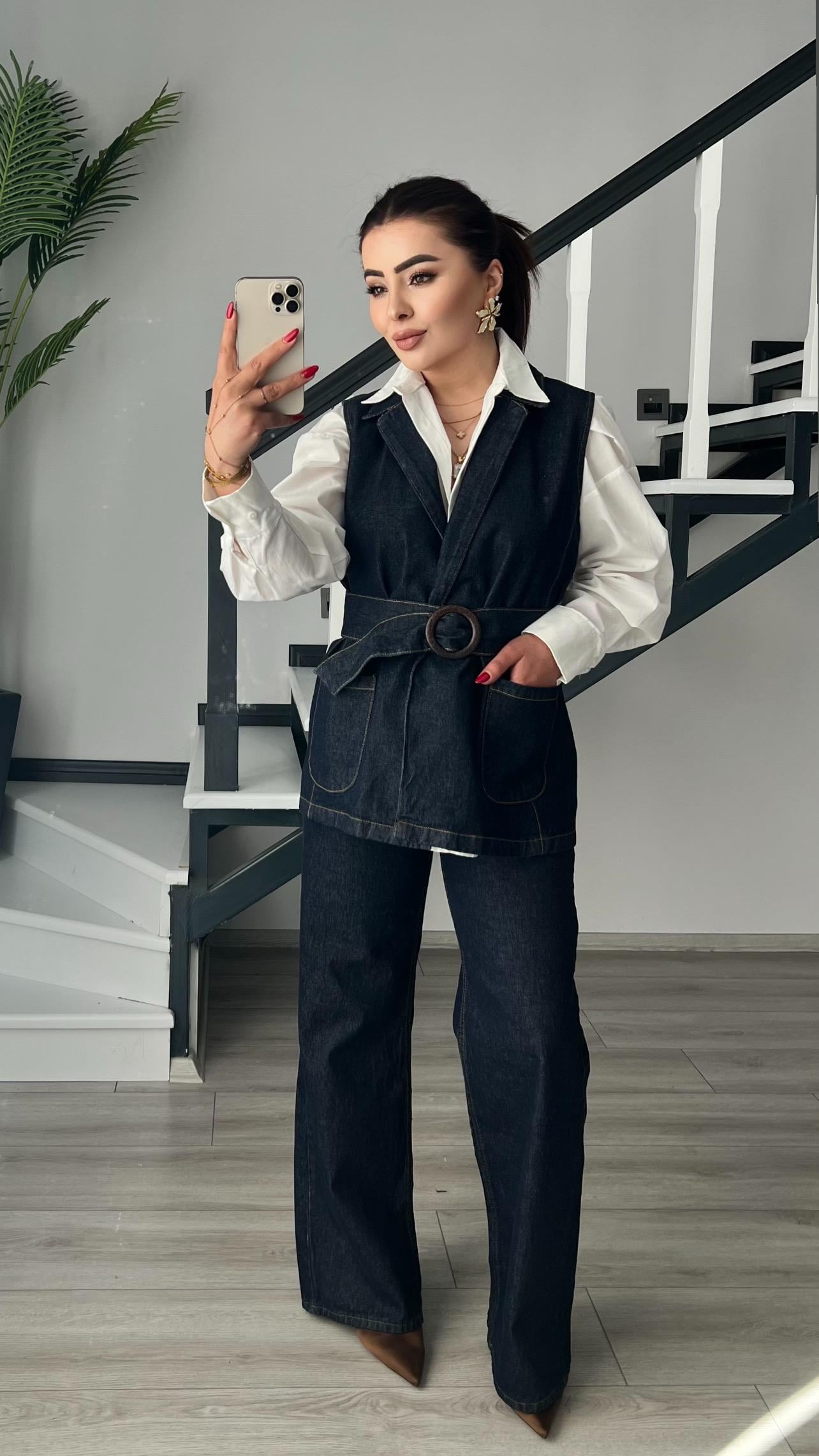 Lacivert Straight Jean