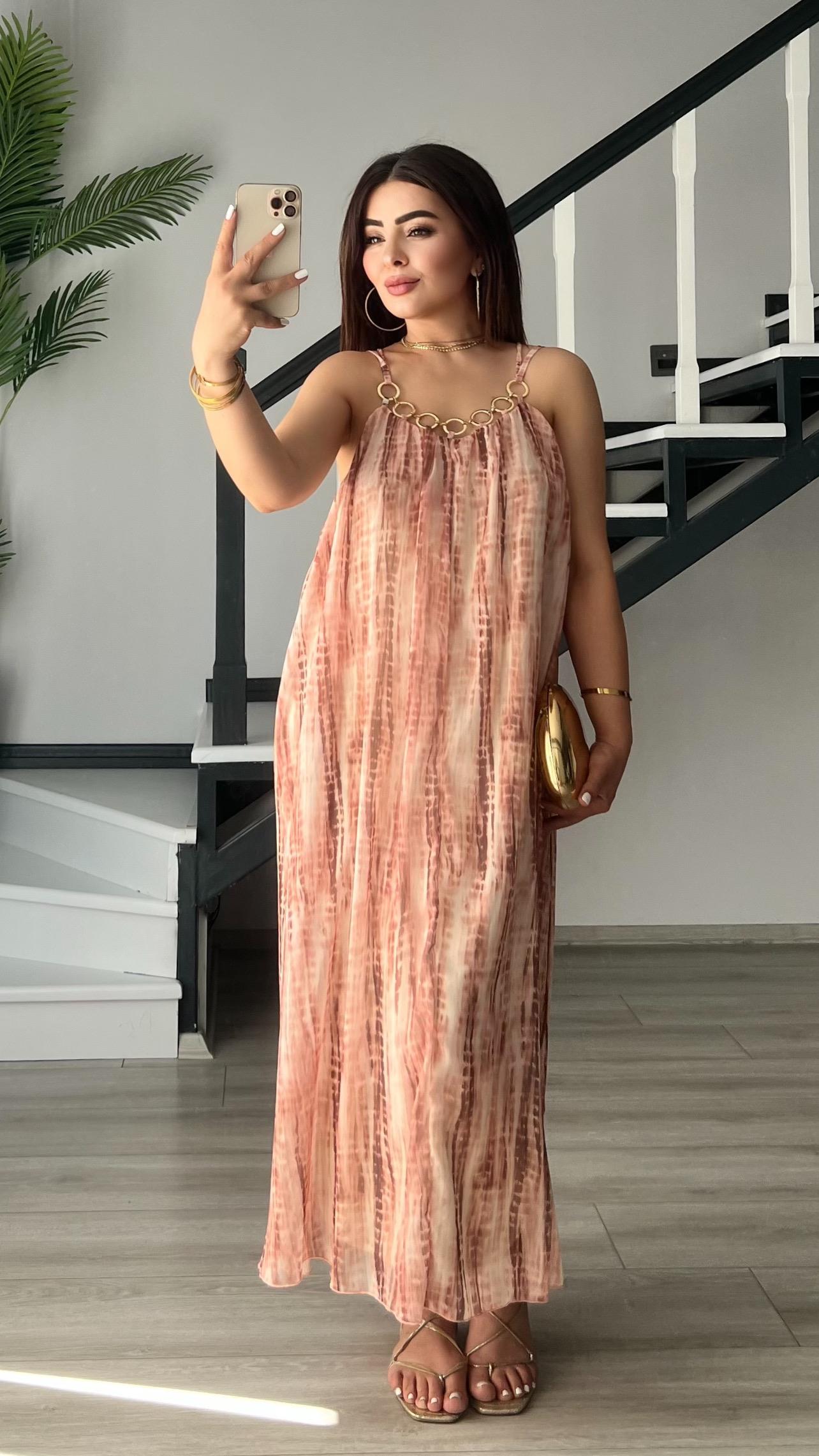 Marka Model Halkalı Batik Elbise