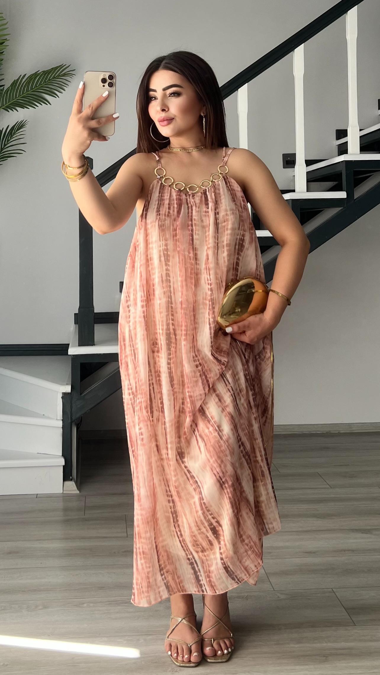 Marka Model Halkalı Batik Elbise