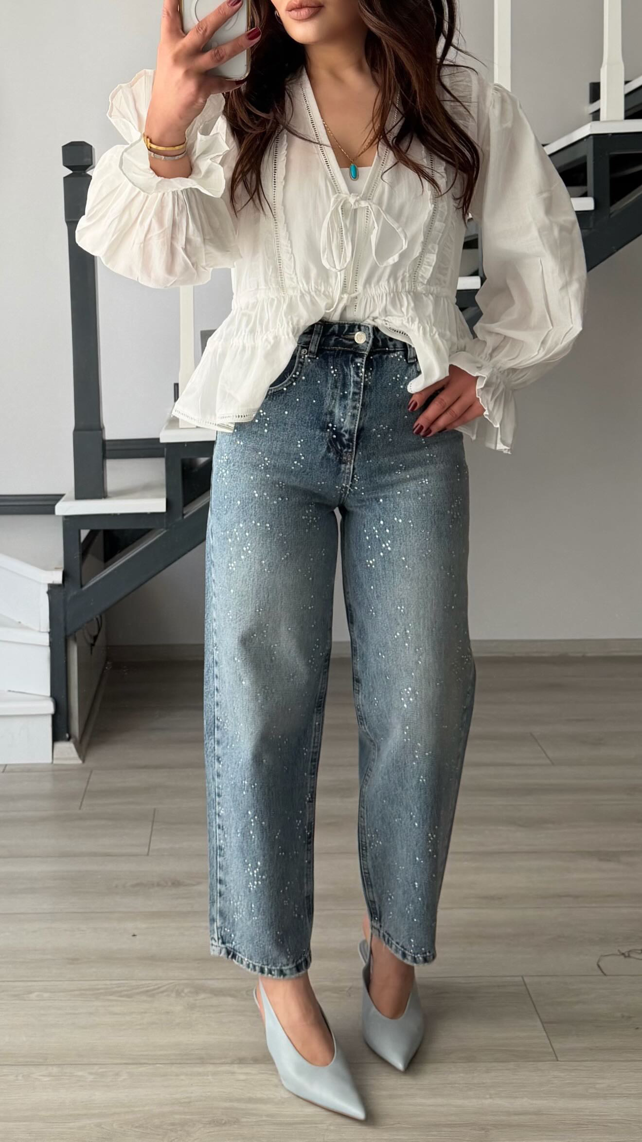 Blue Stone Skater Jeans