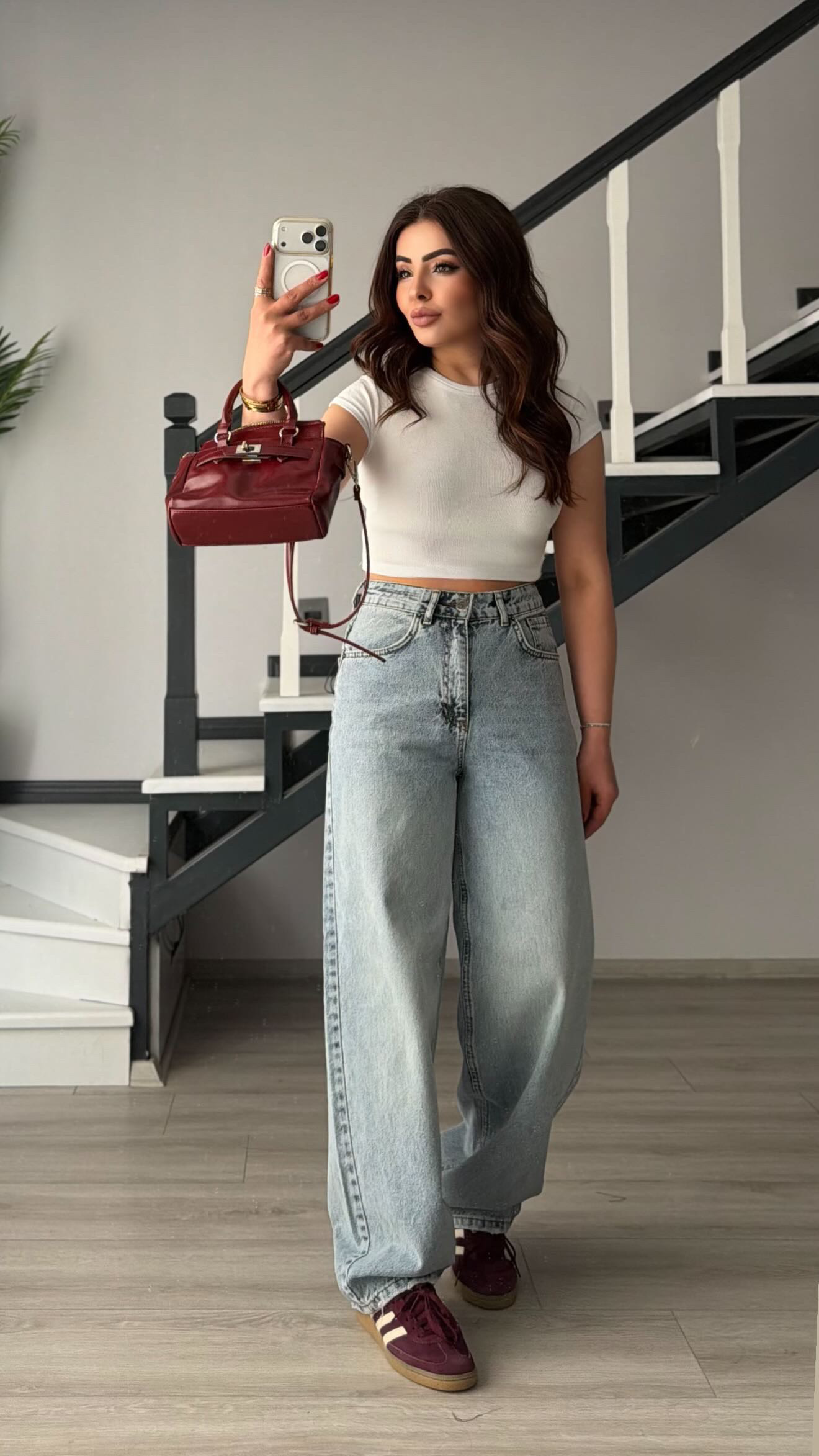 Blue Washed Baggy Jeans