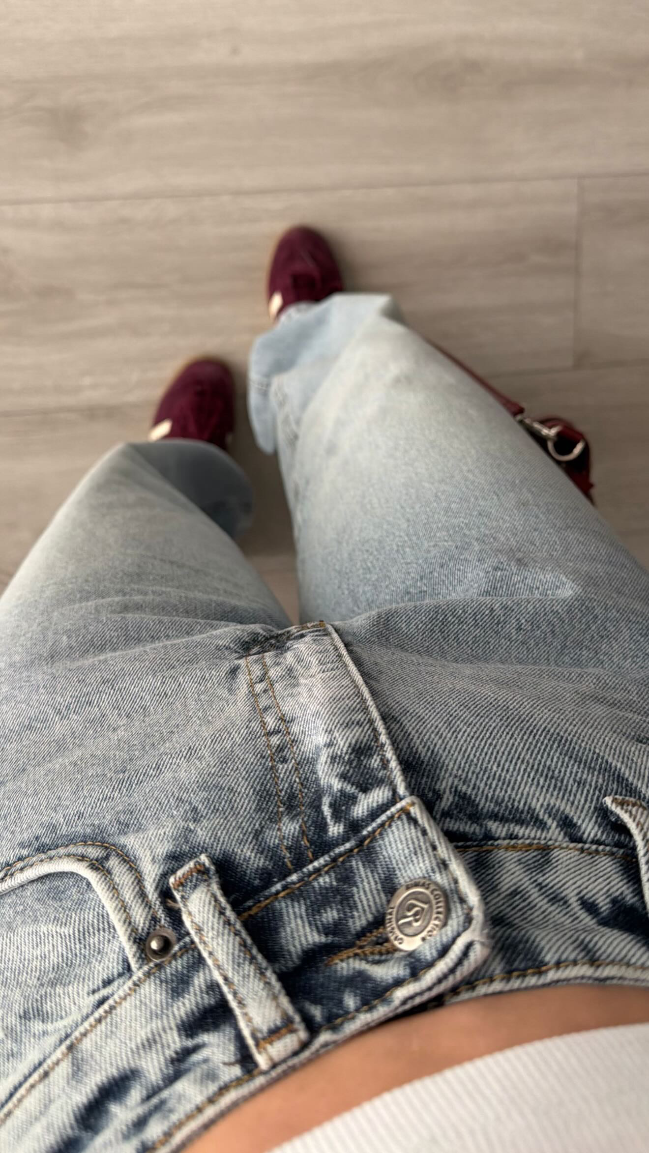 Blue Washed Baggy Jeans