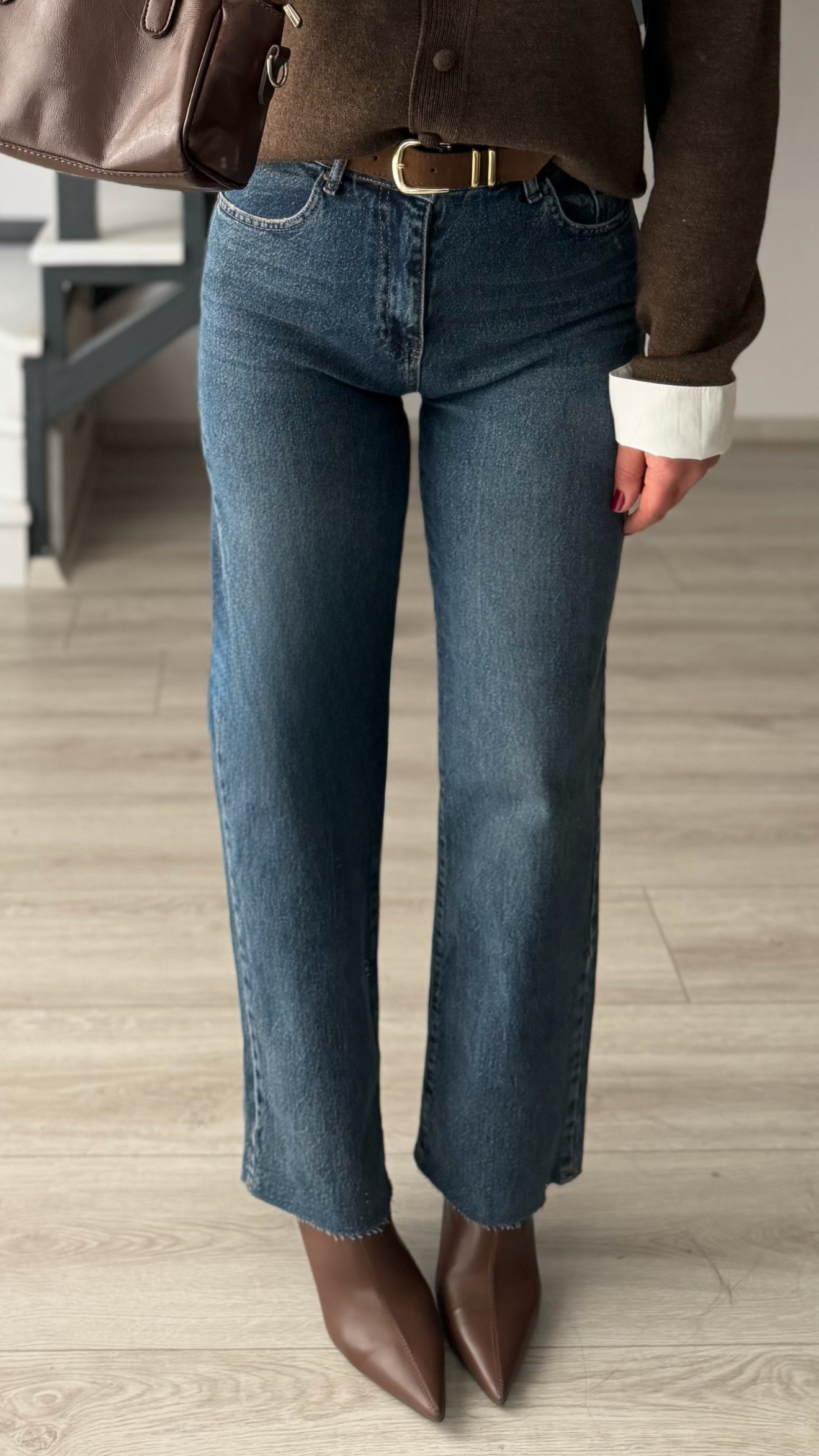 Blue Washed Straight Jean with Belt