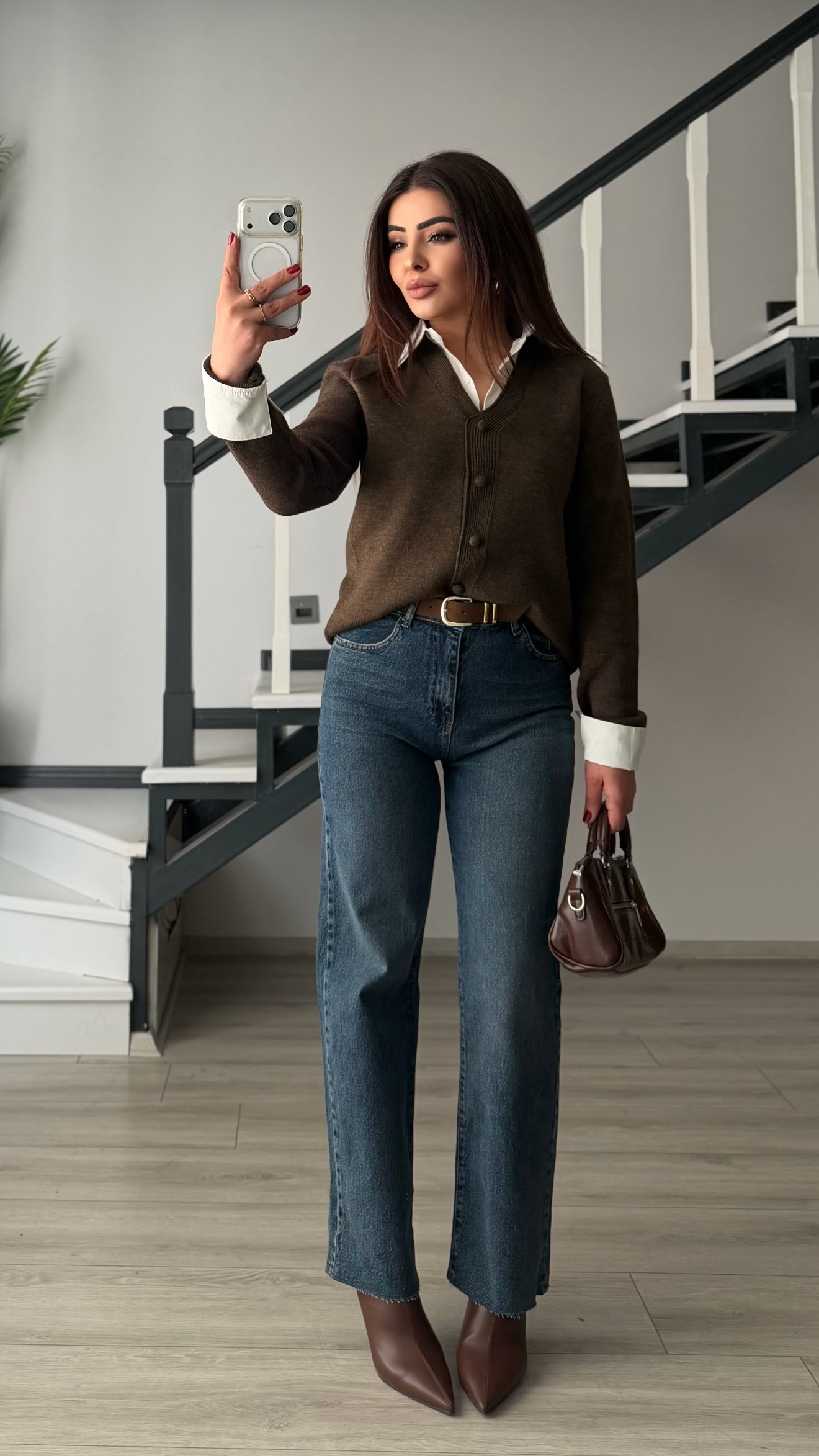 Blue Washed Straight Jean with Belt