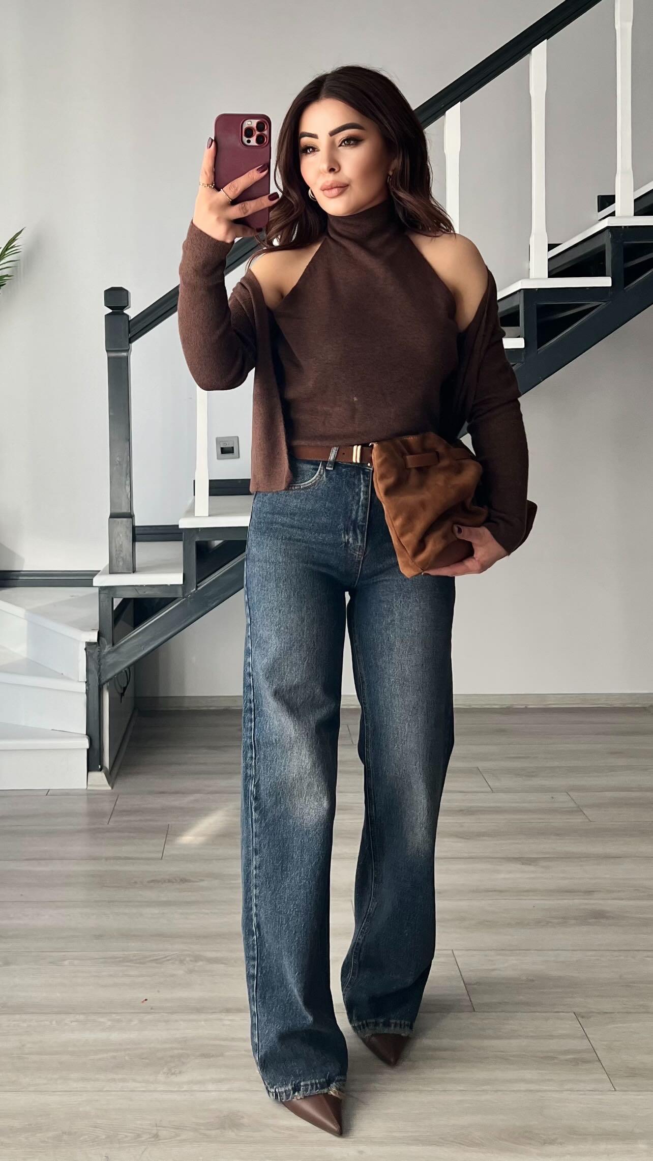 Blue Washed Straight Jeans