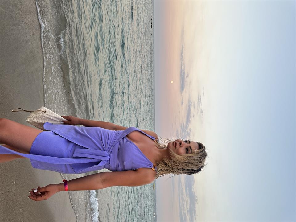 Purple Linen Cover Dress