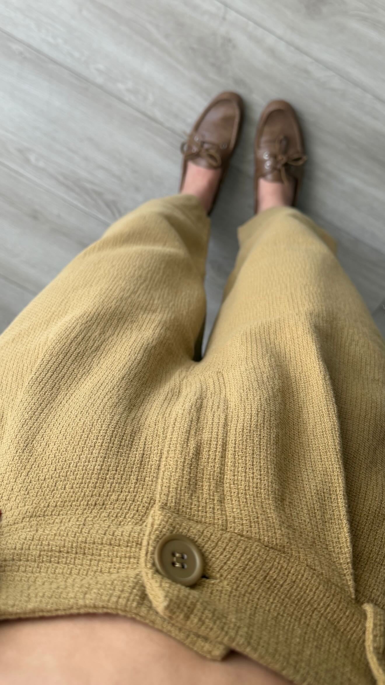 Olive Organik Keten Yelek-Pantolon Takım