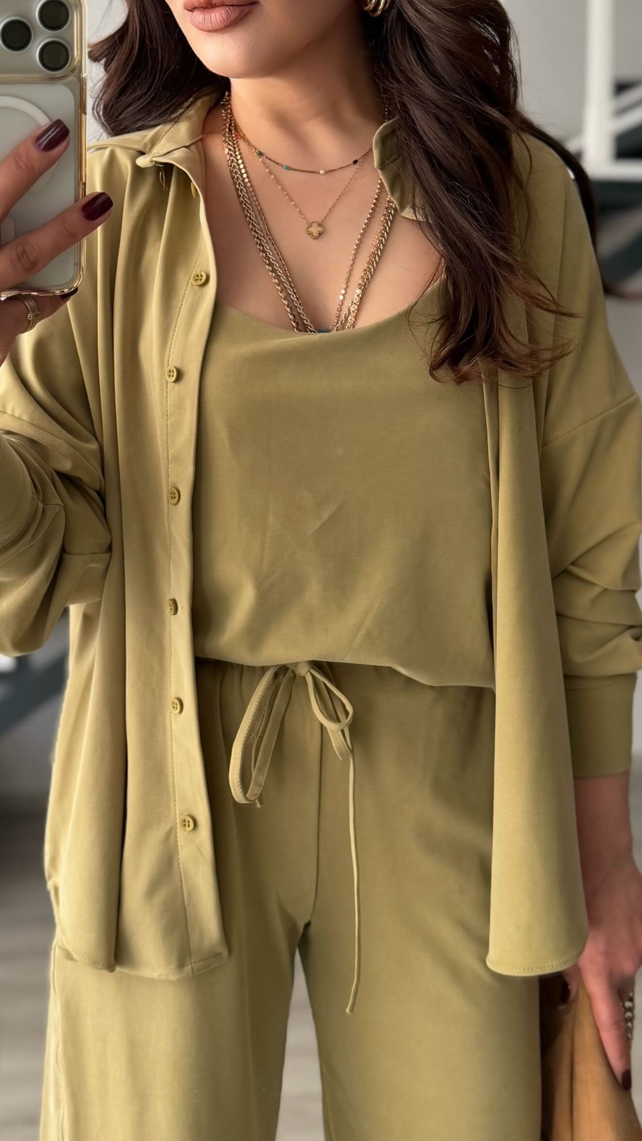 Olive Premium Modal 3lü Takım