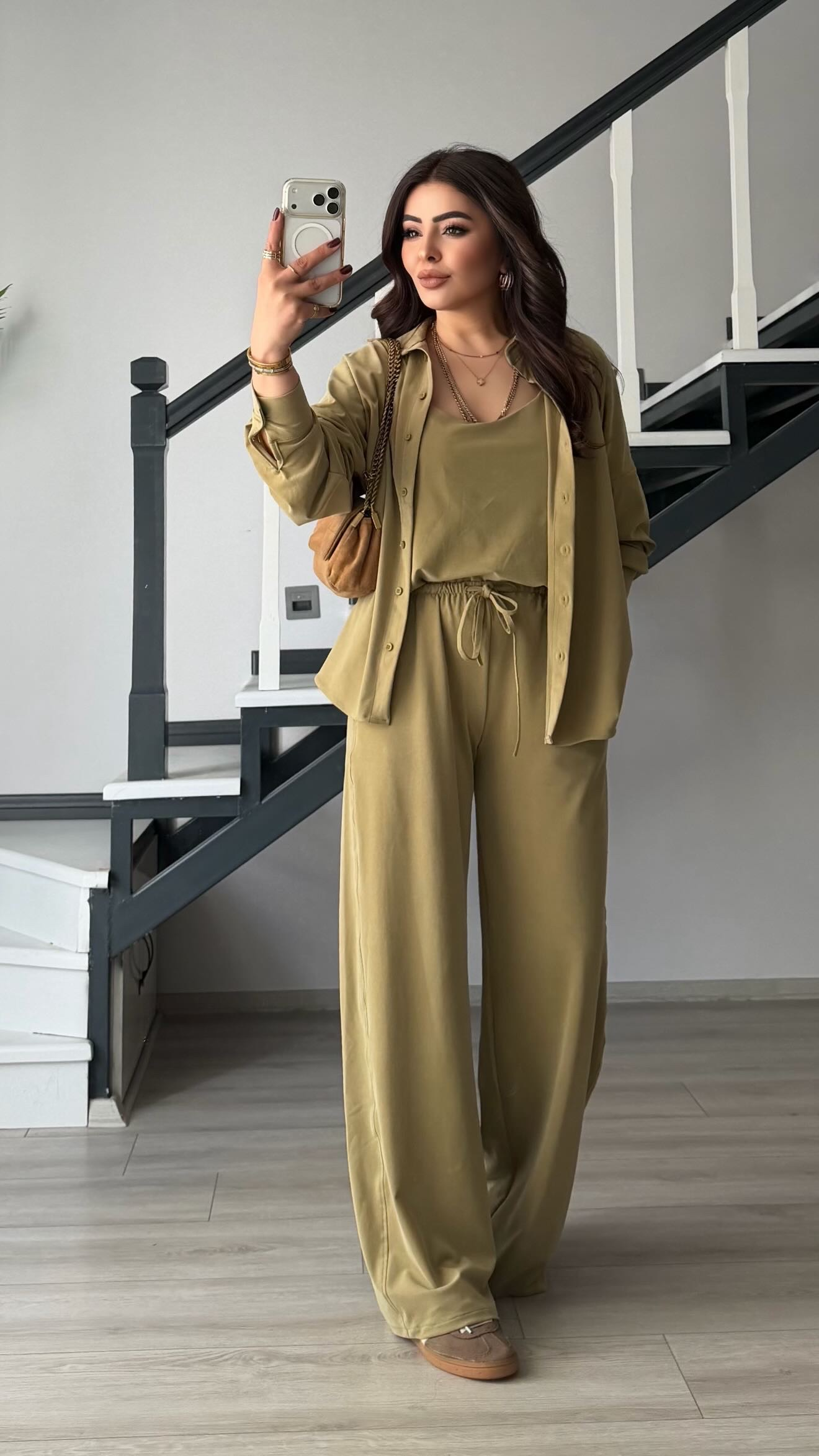 Olive Premium Modal 3lü Takım